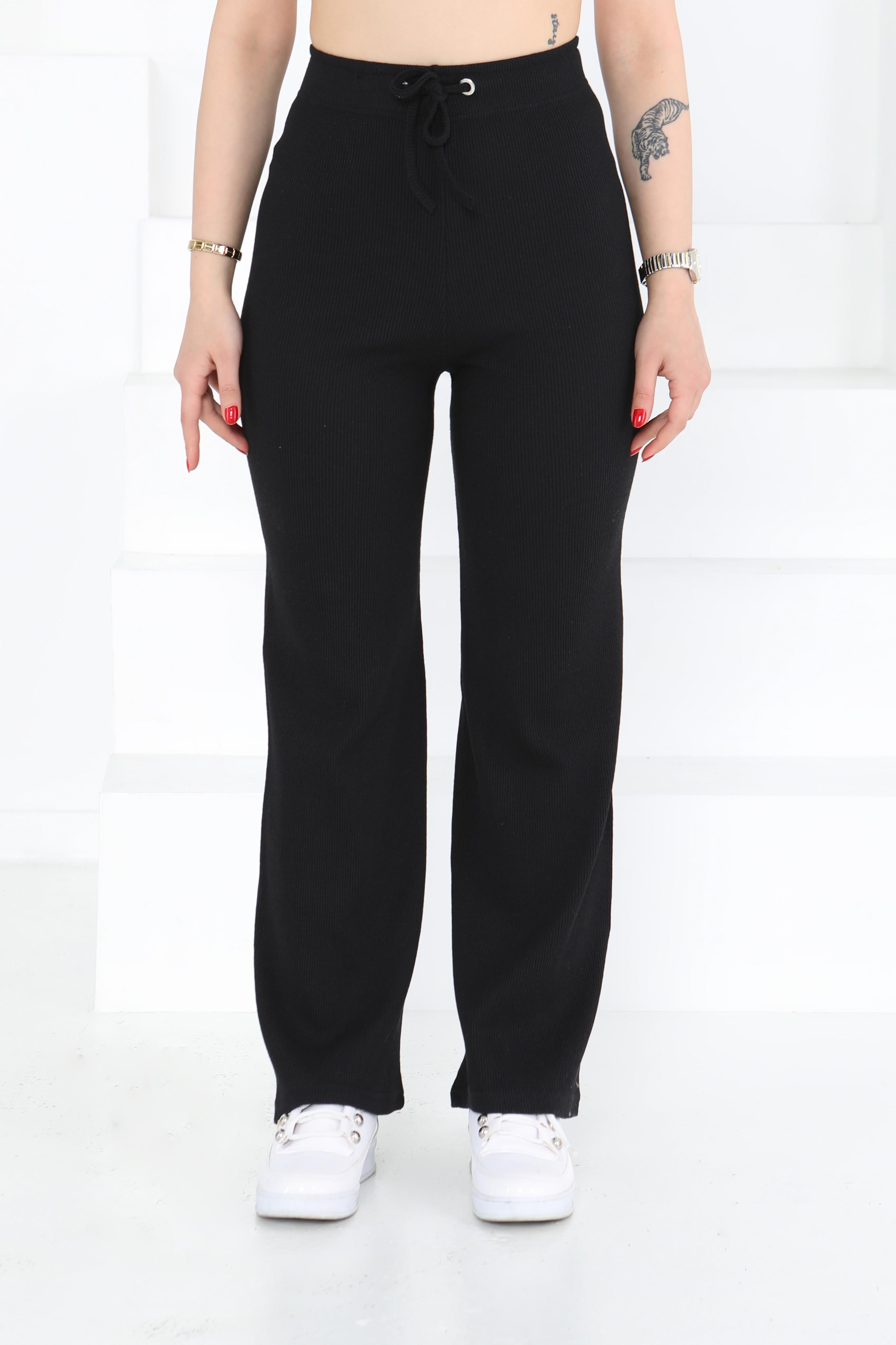 Kuşgözlü Pantolon Siyah - 27133 - 3