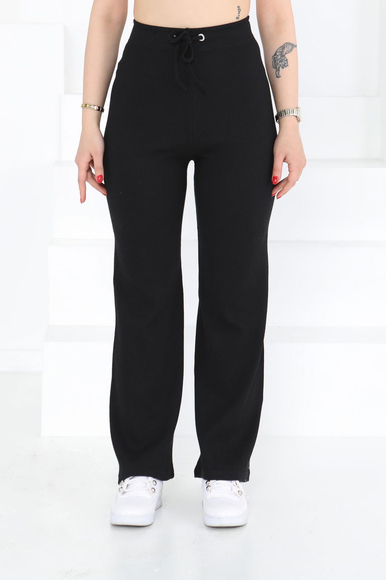 Kuşgözlü Pantolon Siyah - 27133 - TOFİSA