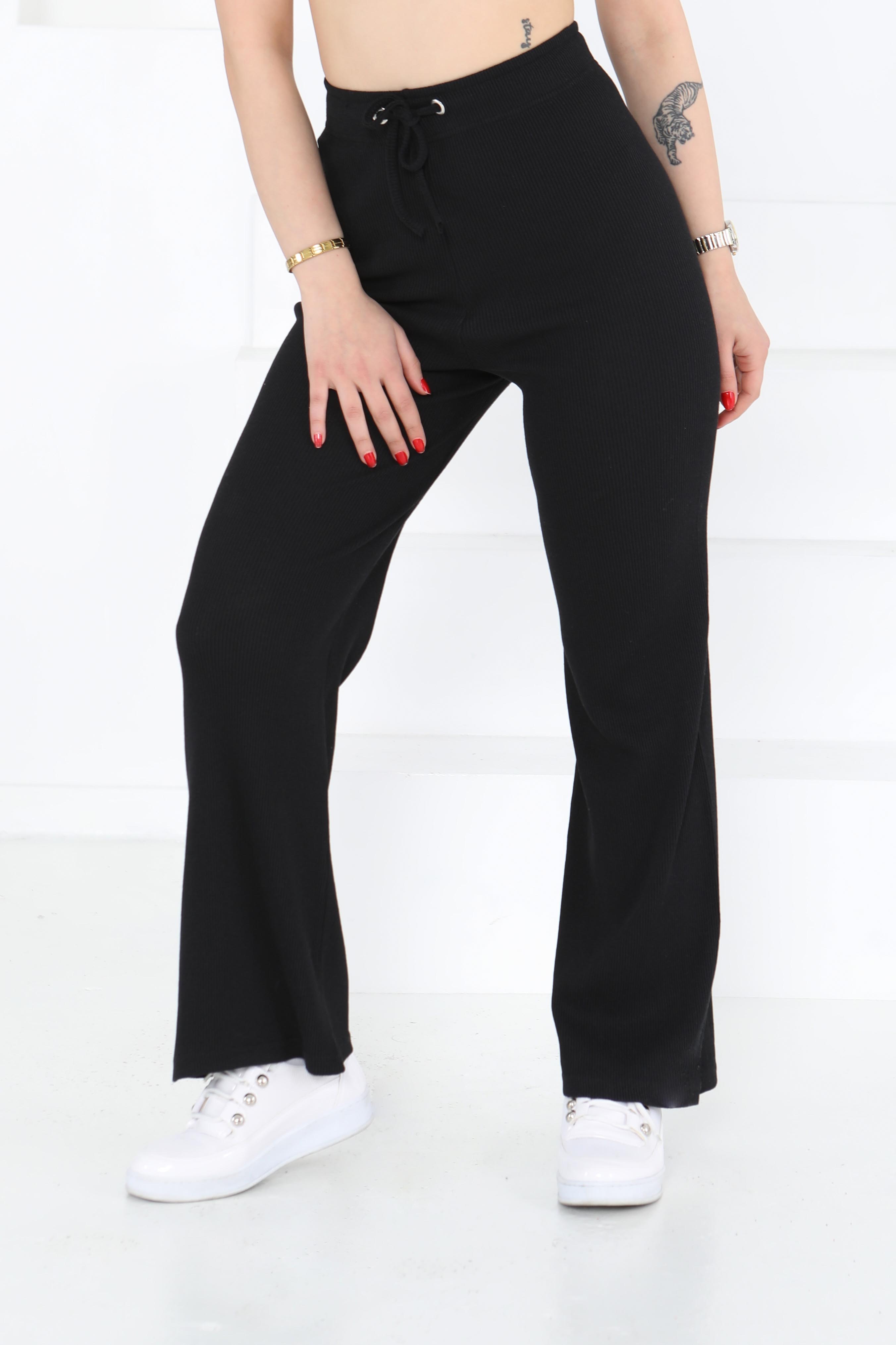 Kuşgözlü Pantolon Siyah - 27133 - 4