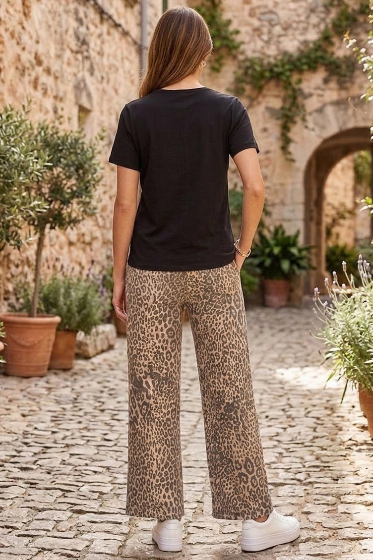 Leopar Fiyonk Baskılı takım Siyah - 2136-SIYAH - 3