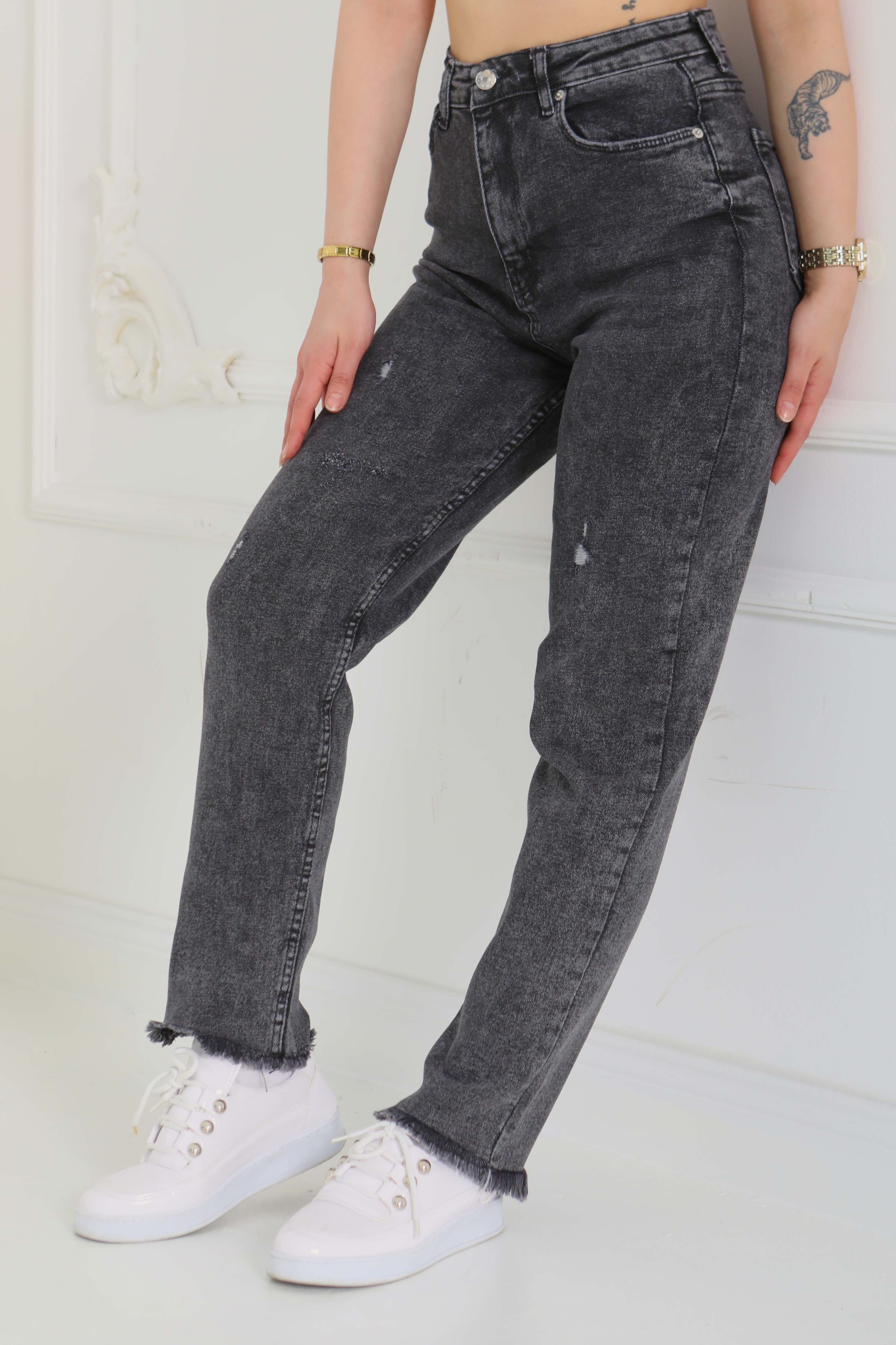 Likralı Mom Kot Pantolon - 26852 - 3