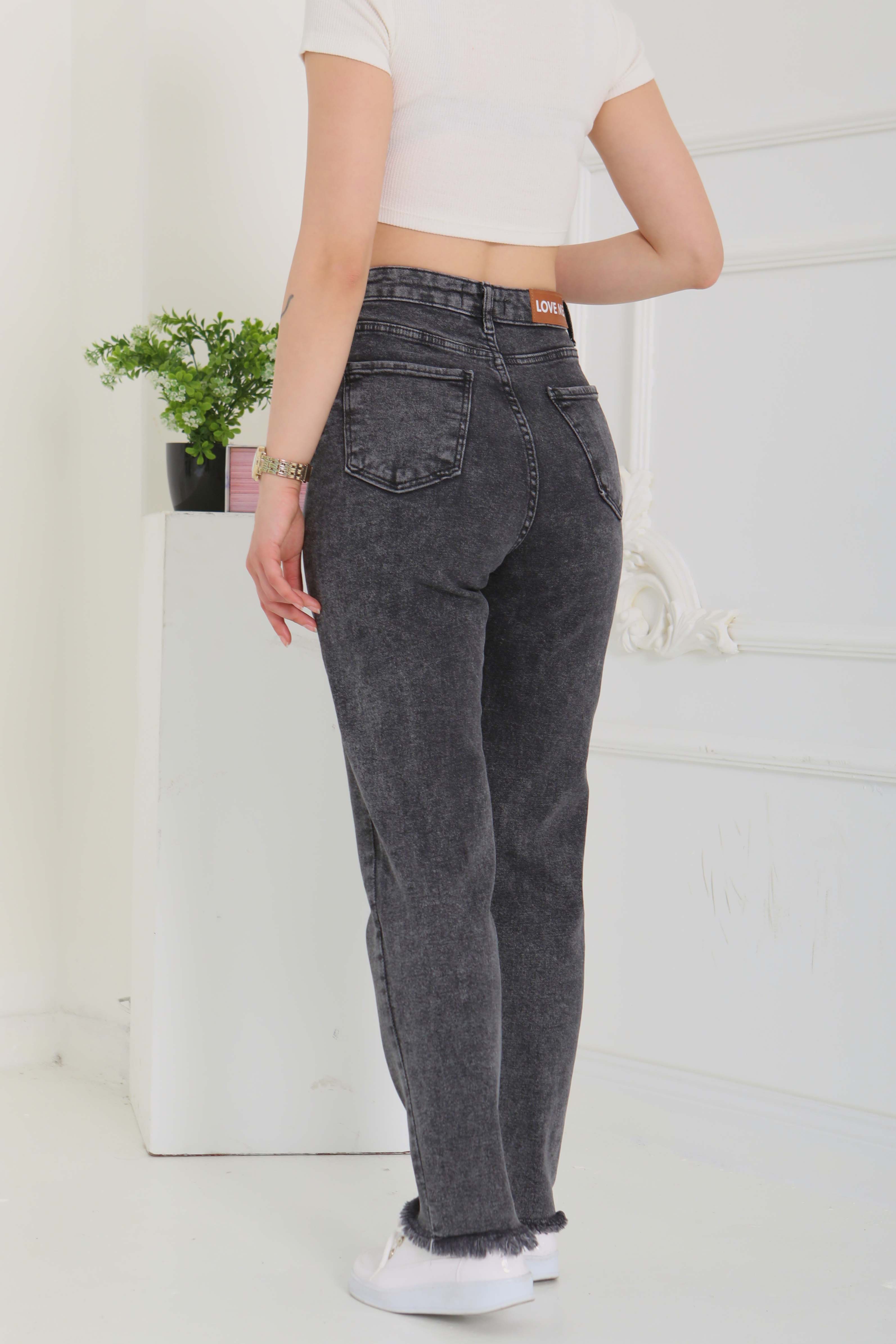 Likralı Mom Kot Pantolon - 26852 - 6