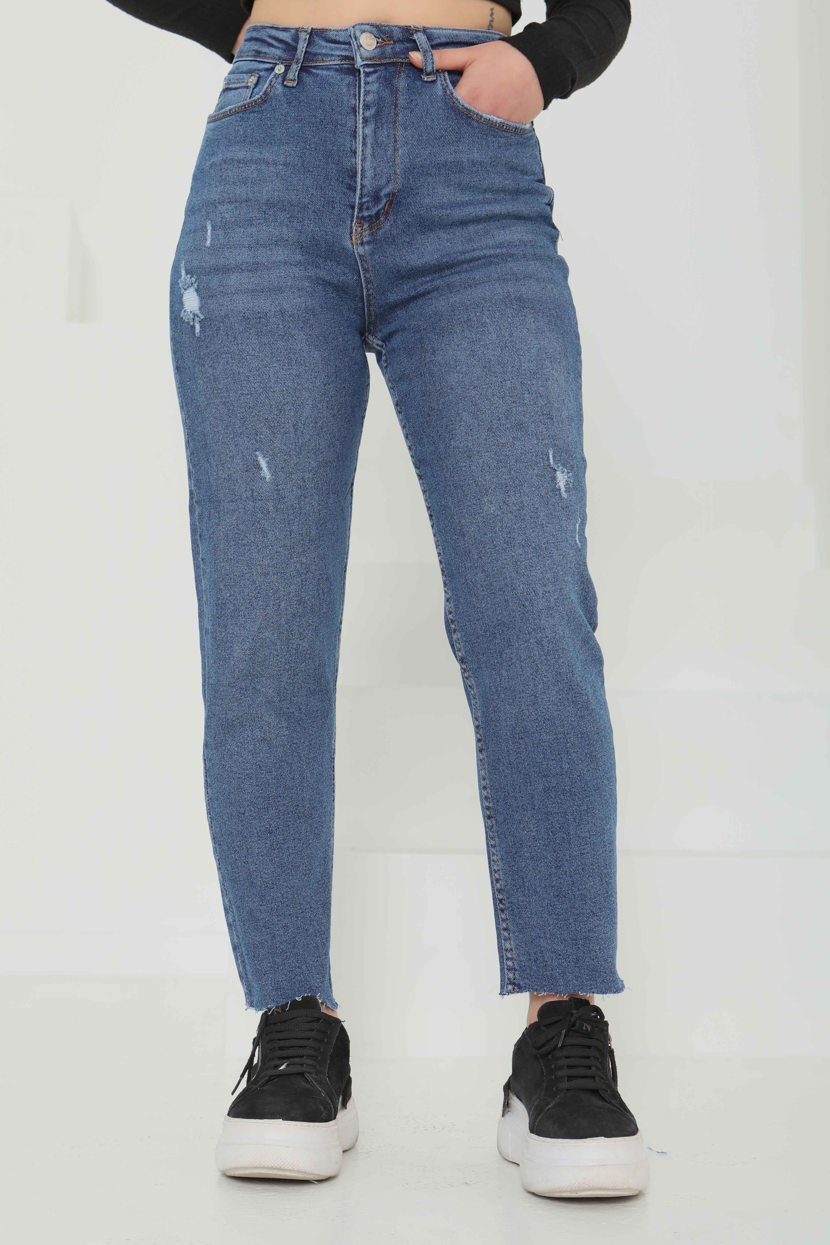 Likralı Mom Kot Pantolon - 26852 - 5