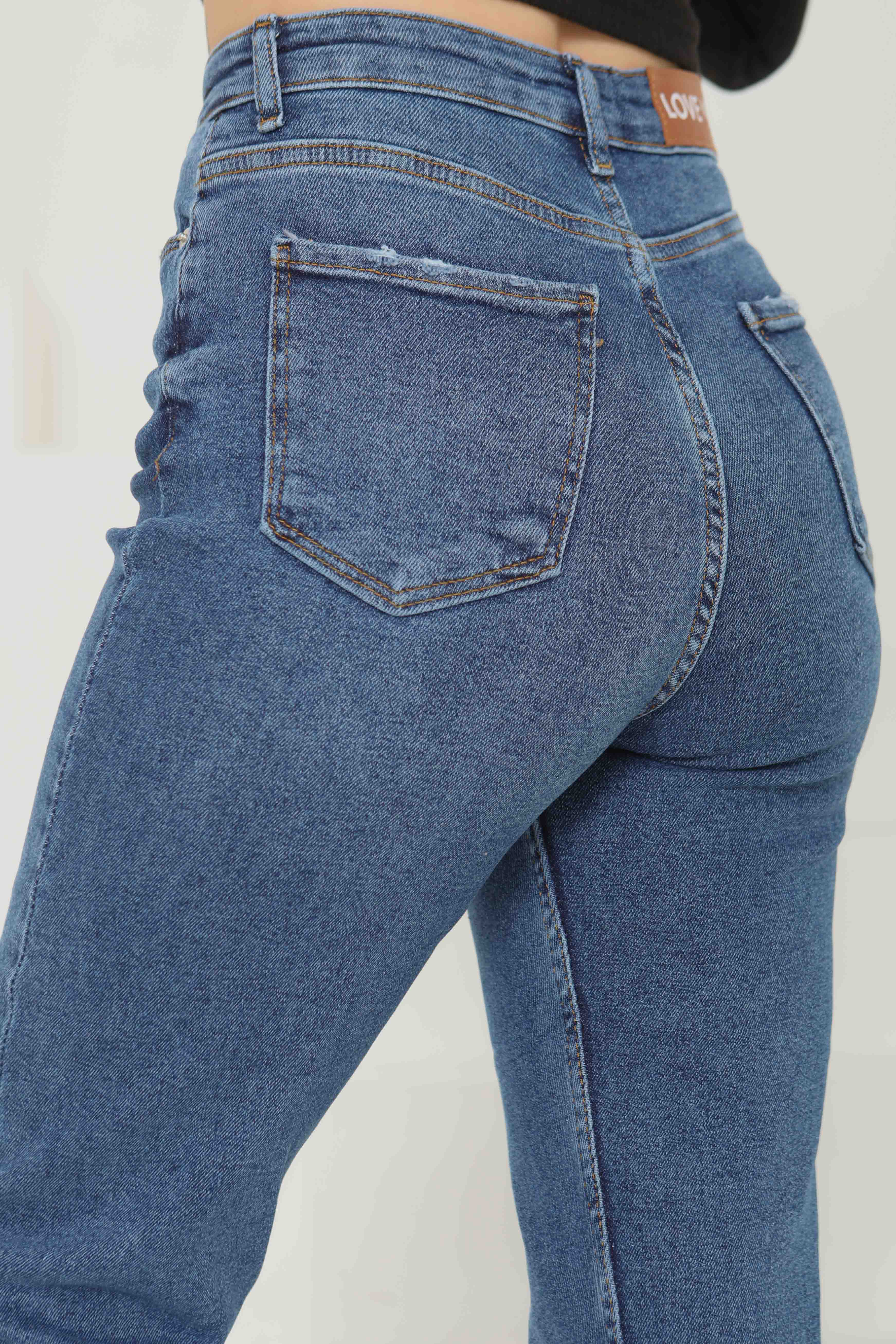 Likralı Mom Kot Pantolon - 26852 - 6