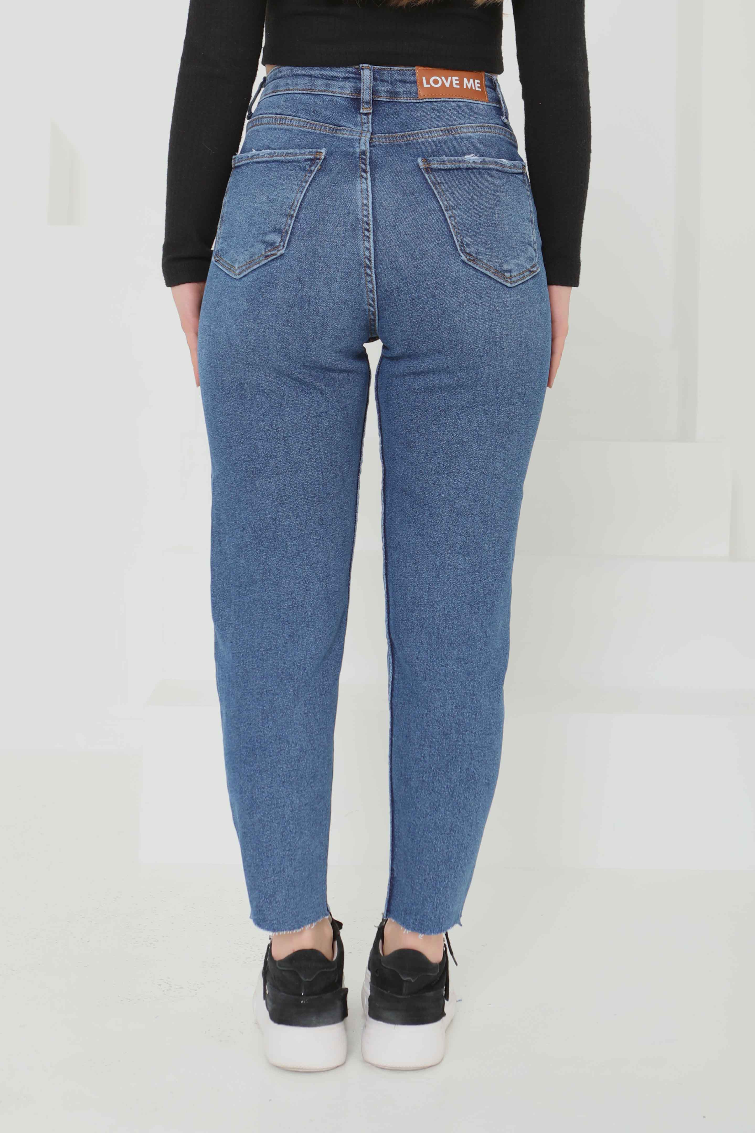 Likralı Mom Kot Pantolon - 26852 - 7
