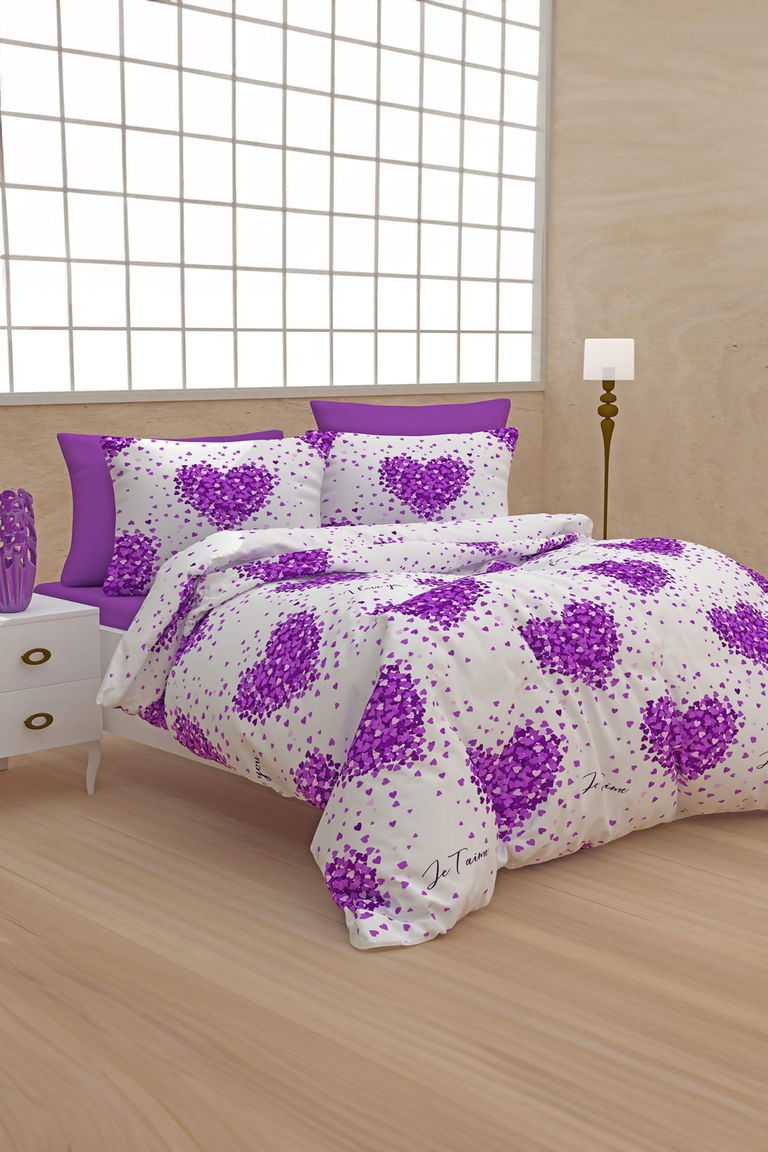 Lila Çift Kişilik Nevresim Seti - 25160