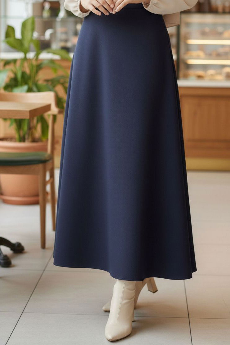 Marbella Düz Çan Etek - 2082-LACIVERT - 3