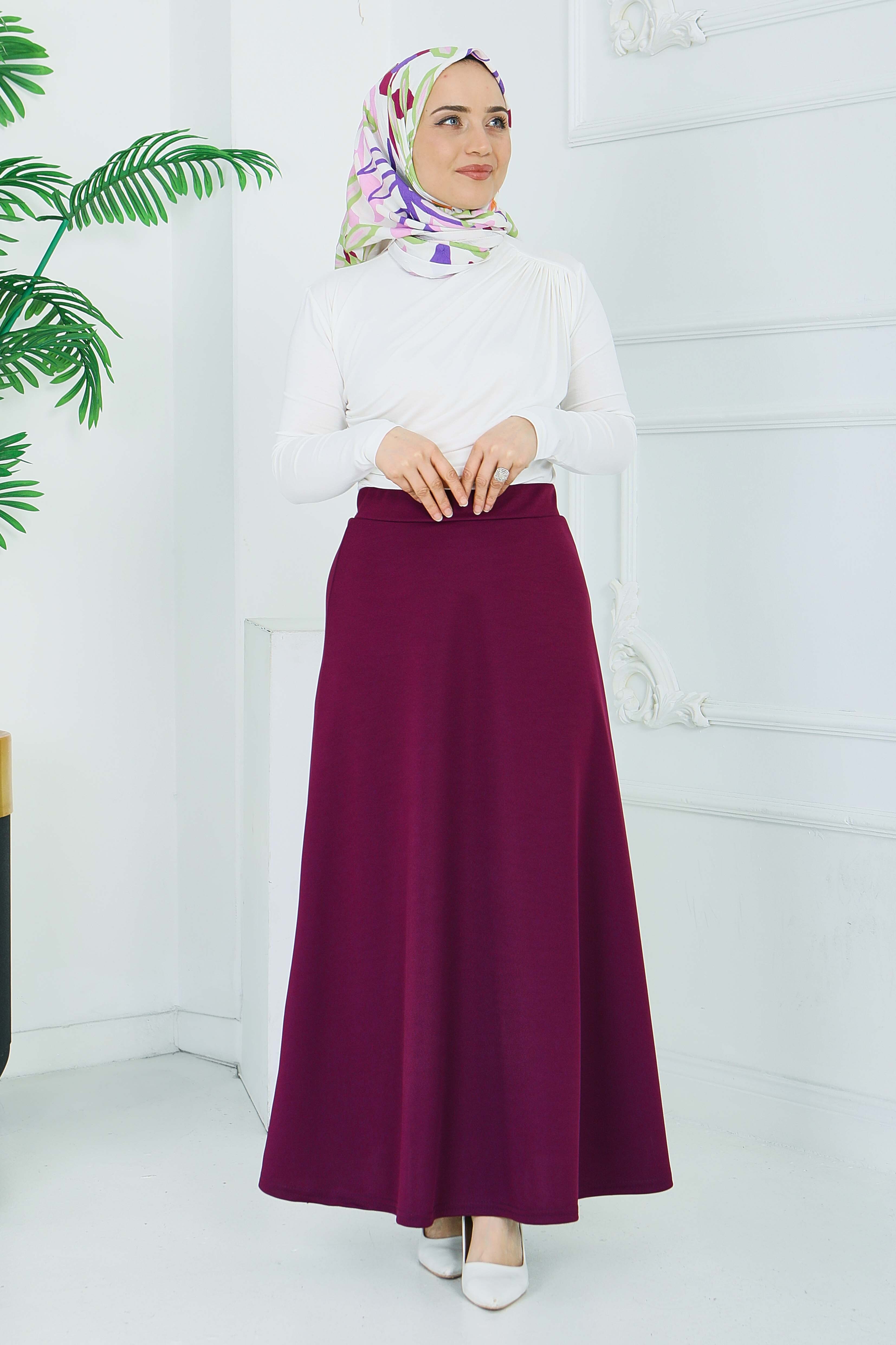 Marbella Düz Çan Etek - 2082-MOR - 2