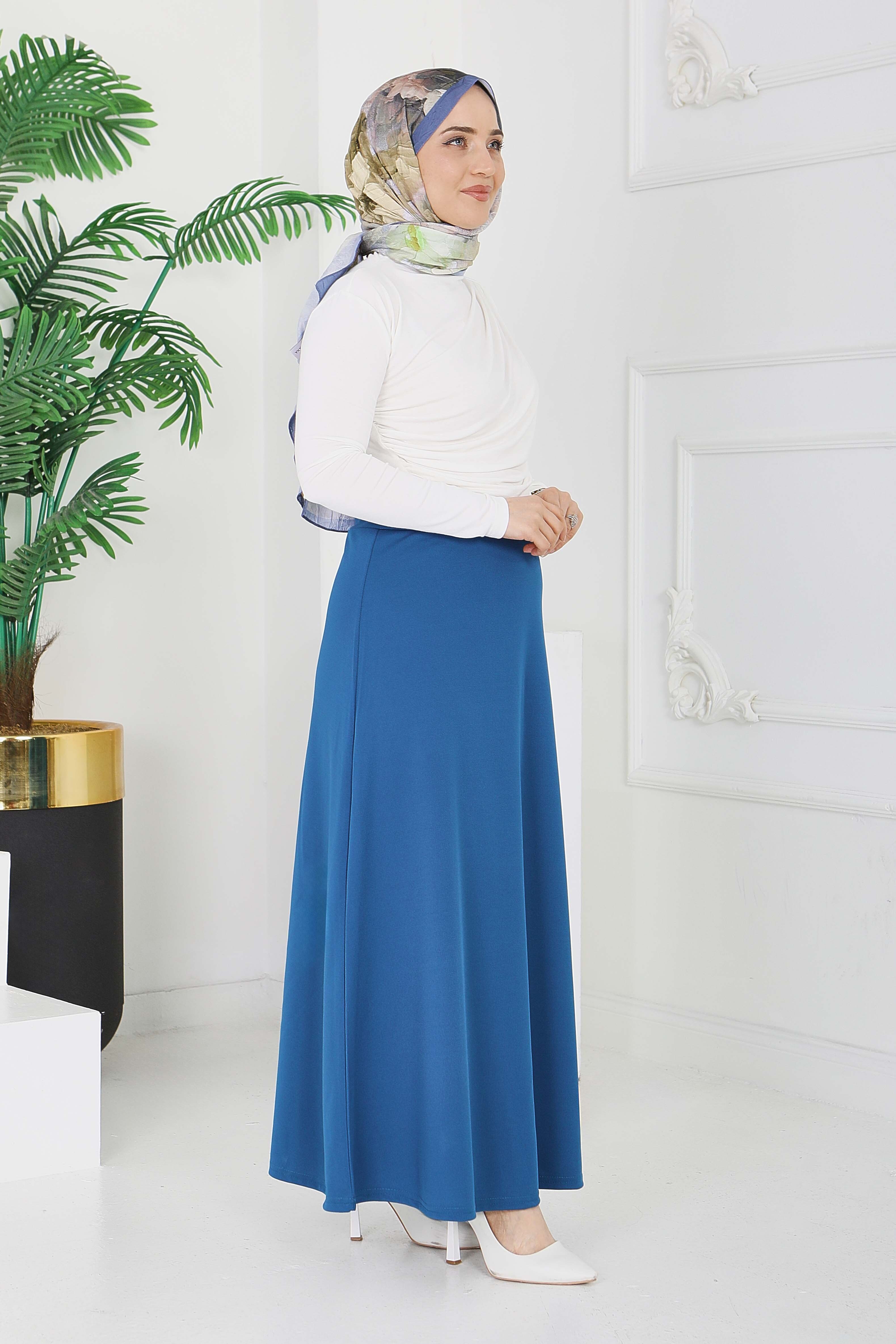 Marbella Düz Çan Etek - 2082-PETROL - 3