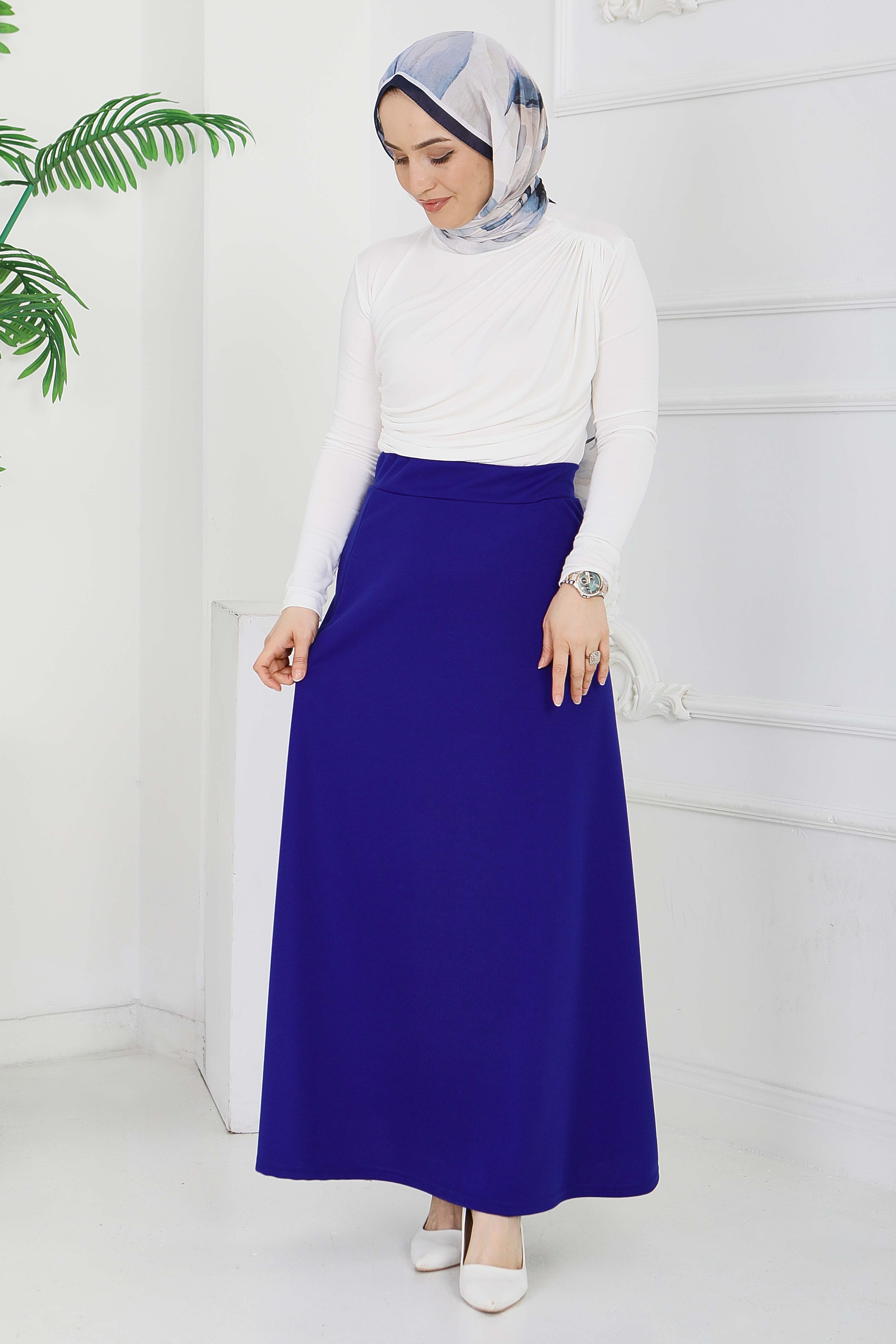 Marbella Düz Çan Etek - 2082-SAKS - 2