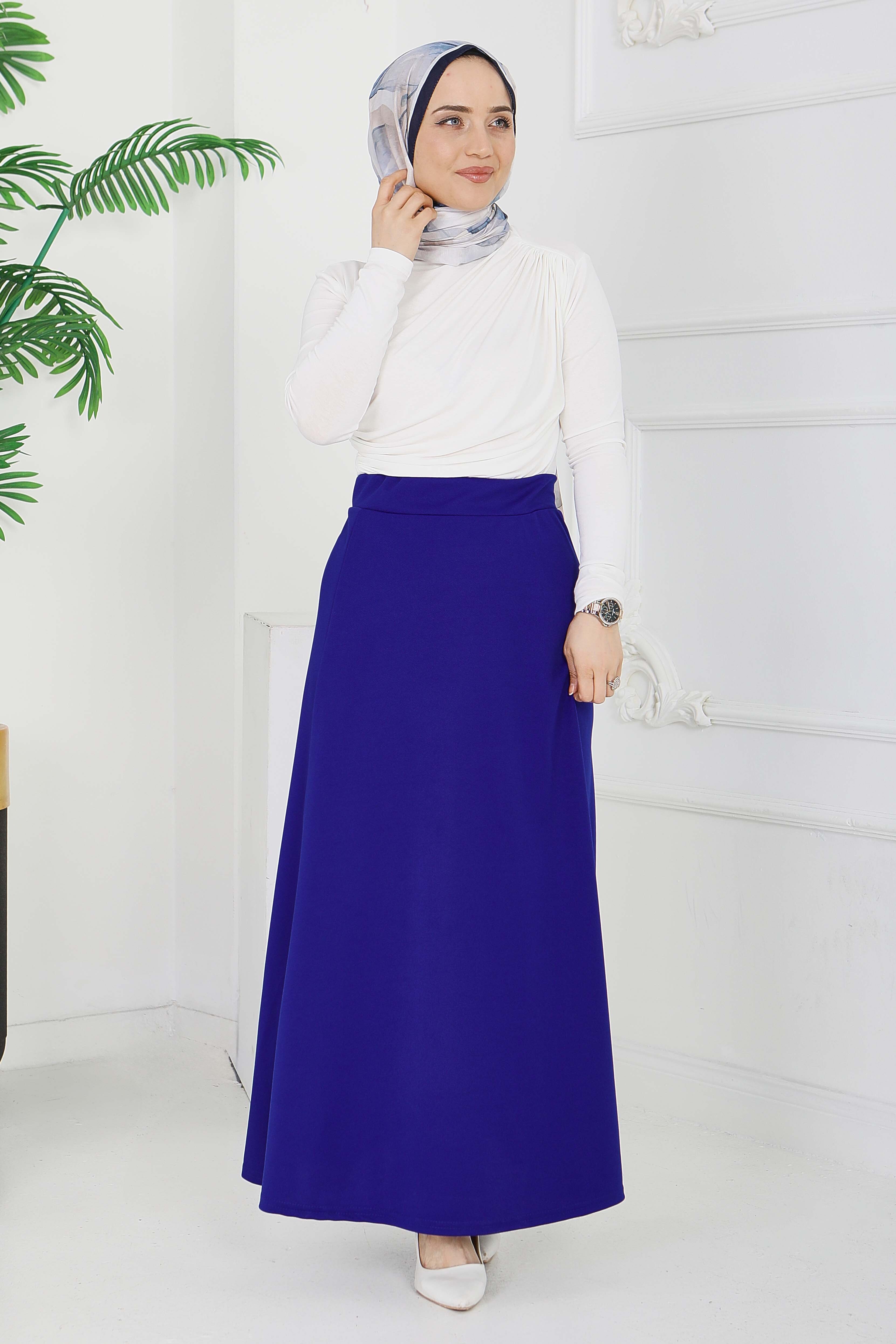 Marbella Düz Çan Etek - 2082-SAKS - 3