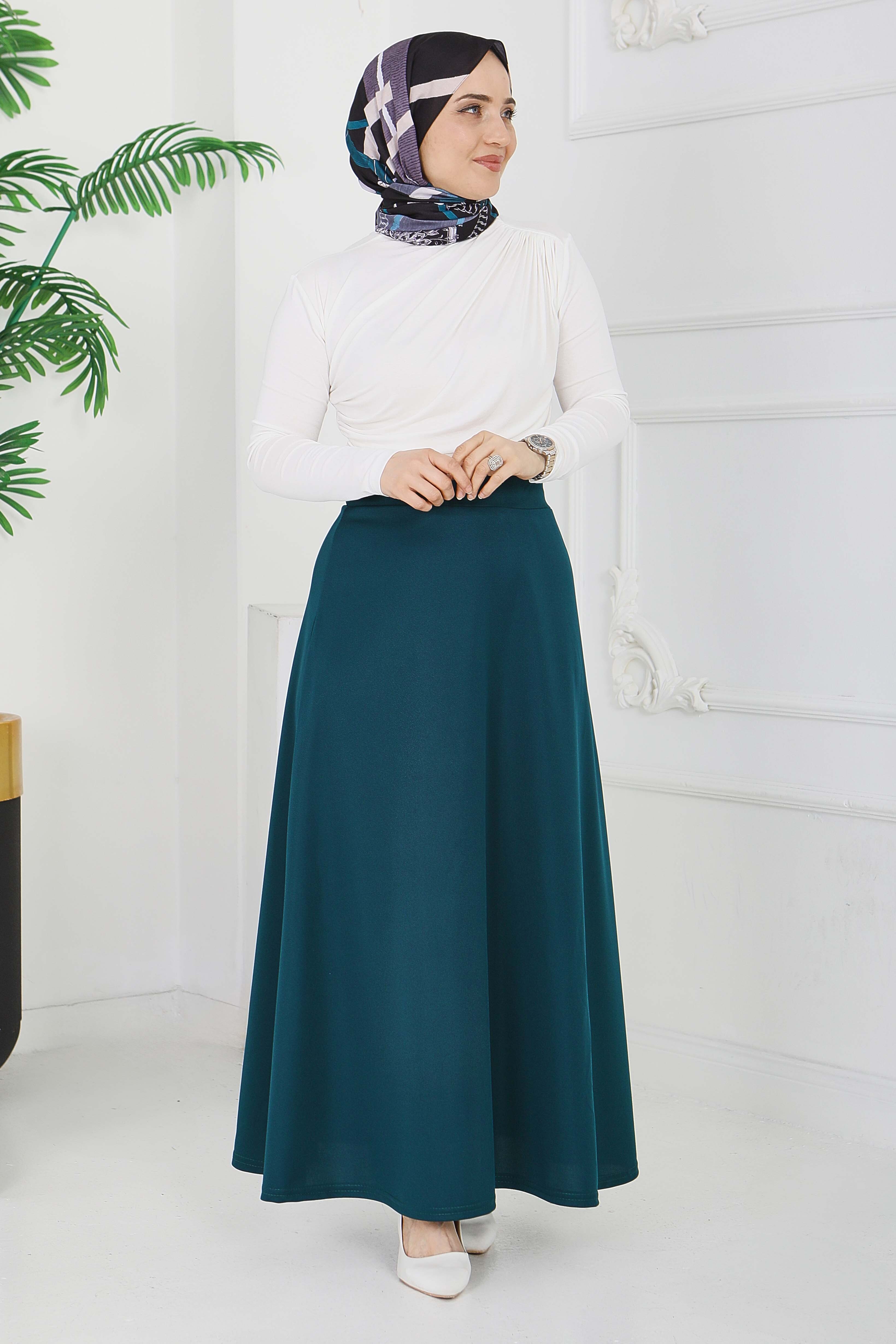 Marbella Düz Çan Etek - 2082-ZUMRUT - 3