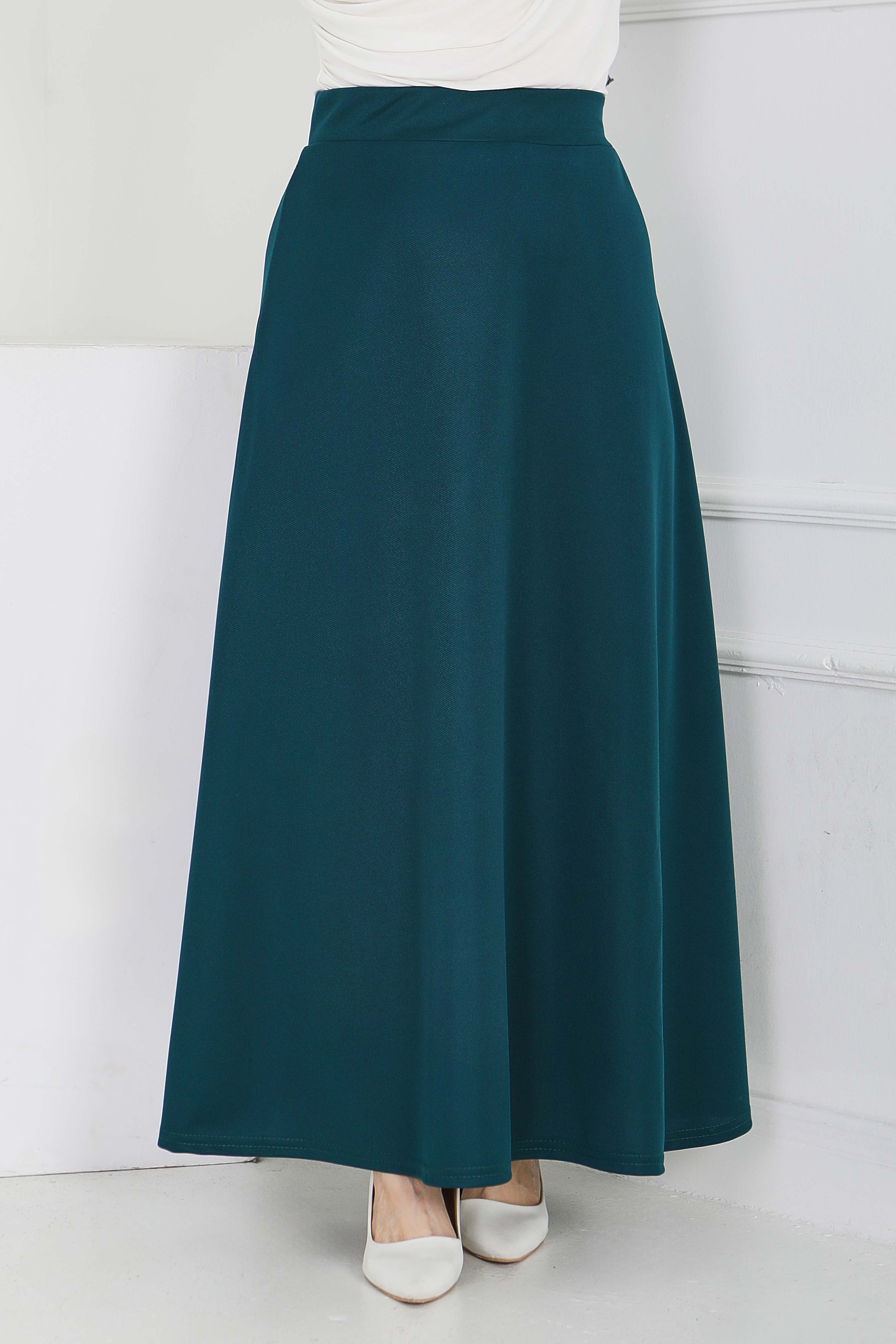 Marbella Düz Çan Etek - 2082-ZUMRUT - 4