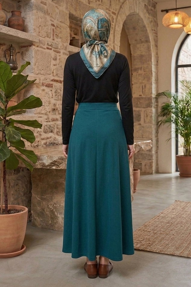 Marbella Düz Çan Etek - 2082-ZUMRUT - 3