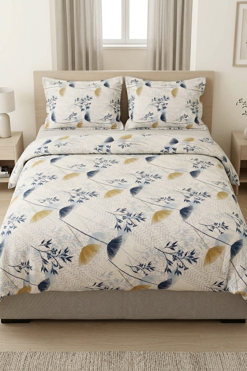 Mavi Desenli Cift Kişilik Nevresim Seti - 28682-MAVI - 1