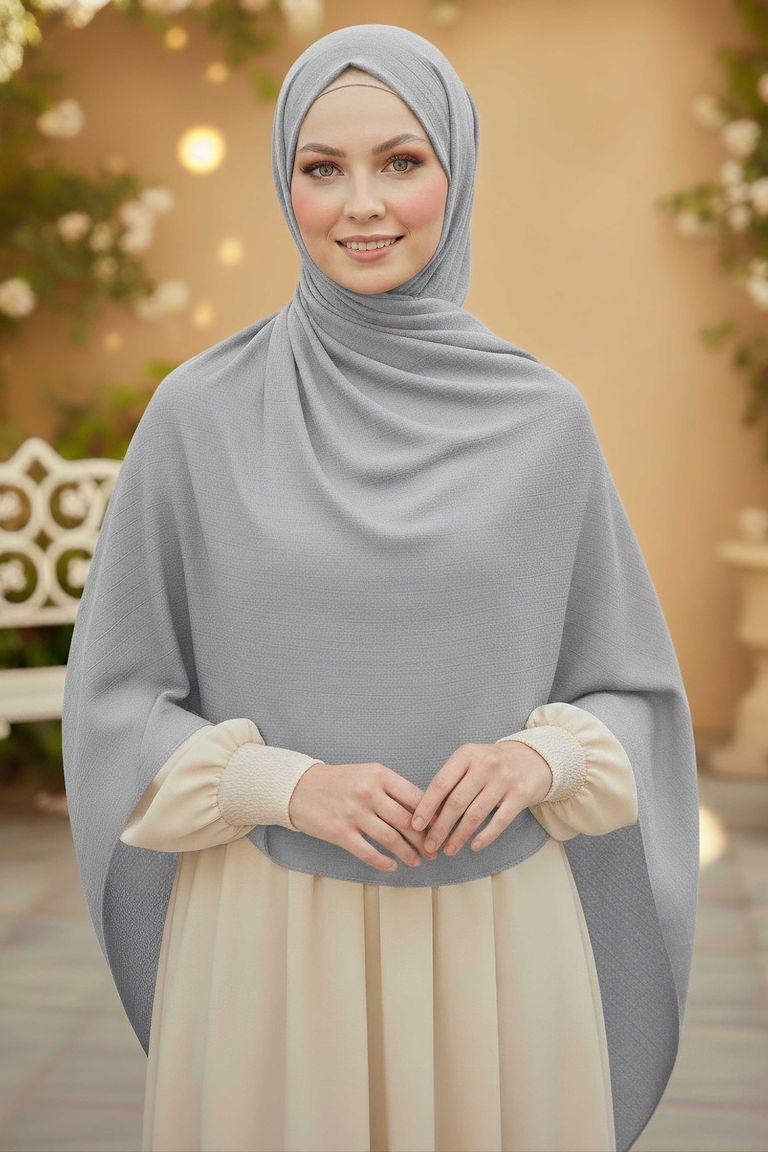 Medine İpeği Şal - 28042-GRI - TOFİSA