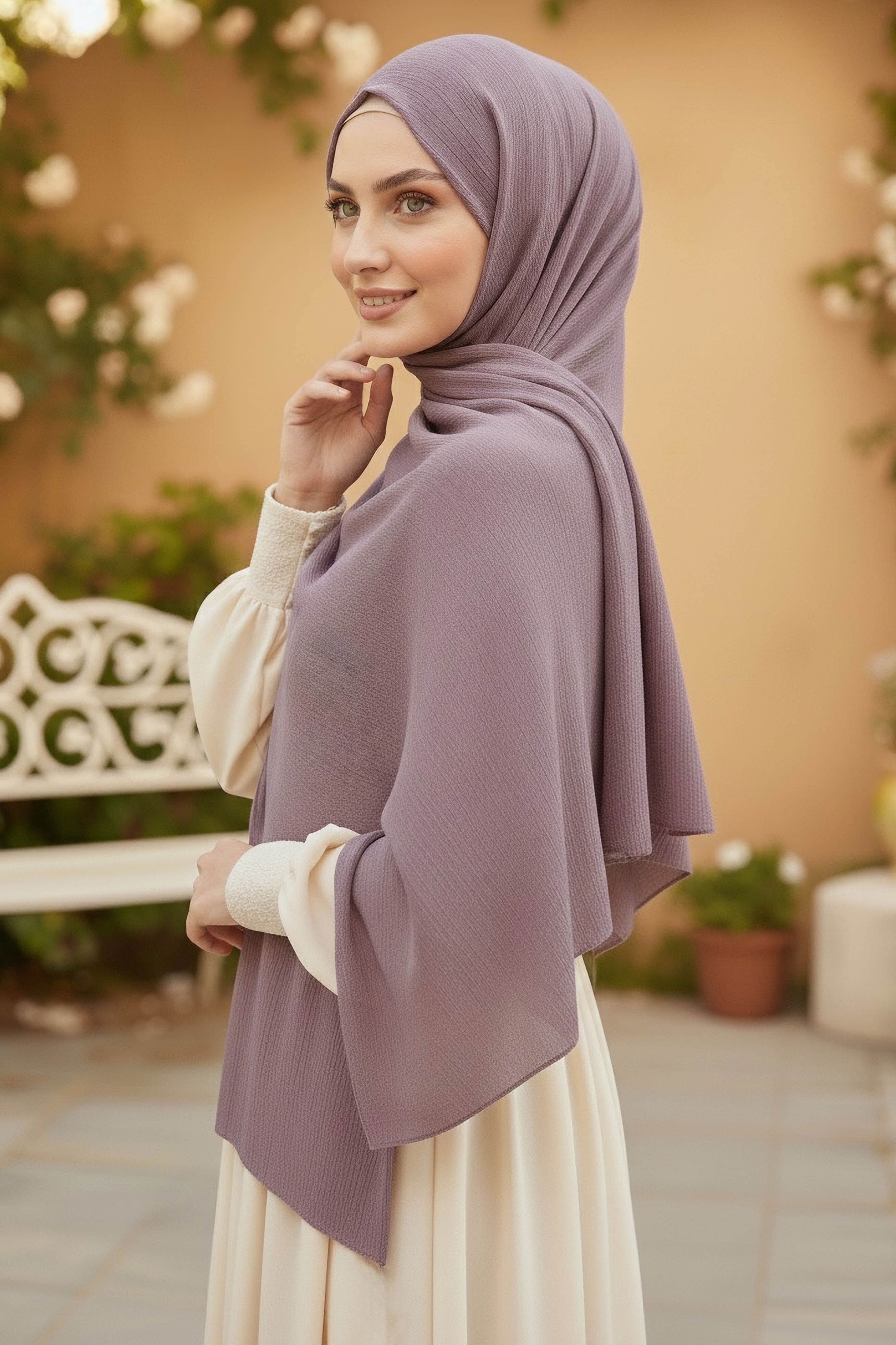 Medine İpeği Şal - 28042-GUL - 2