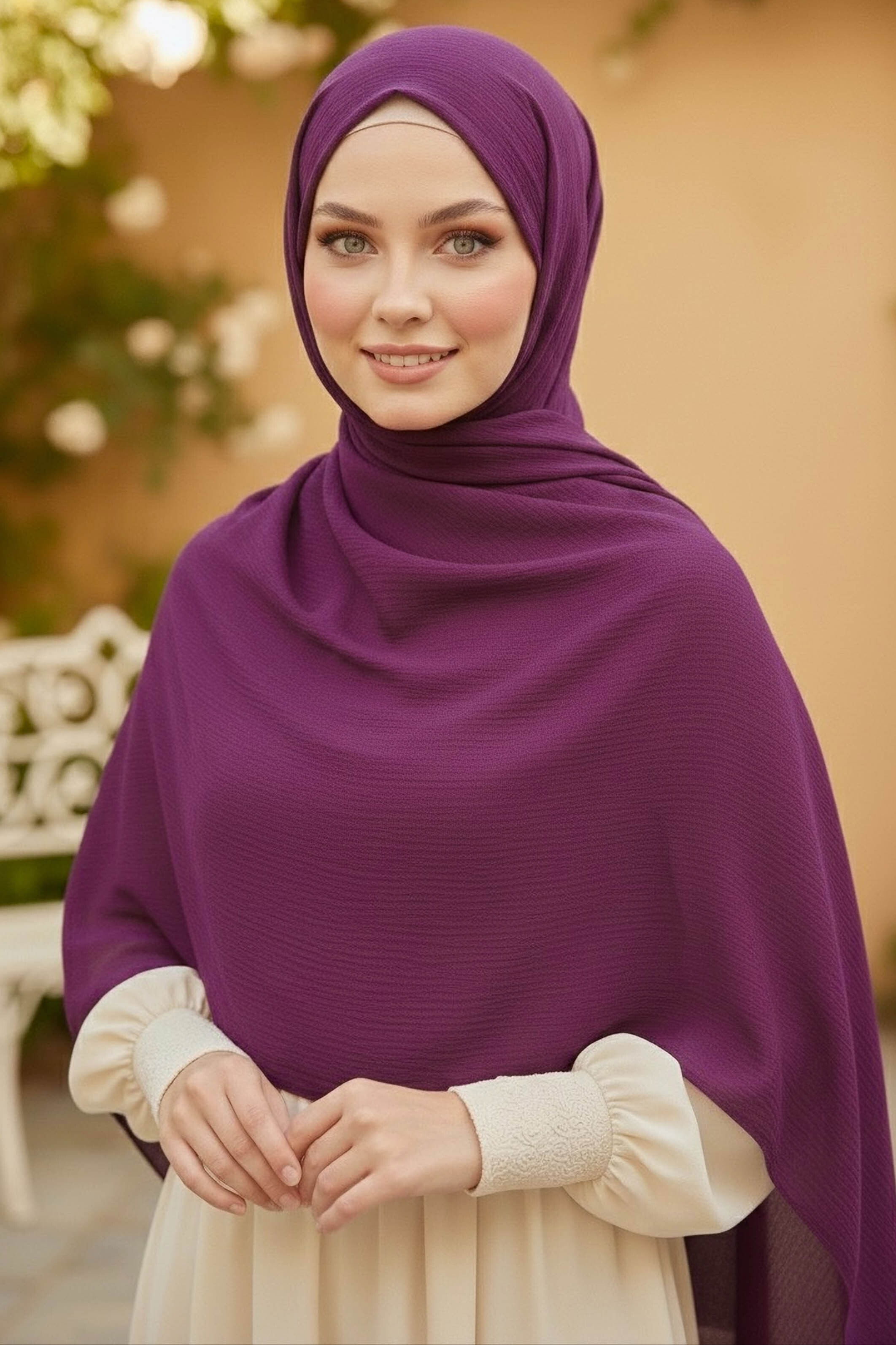 Medine İpeği Şal - 28042-MOR - 2