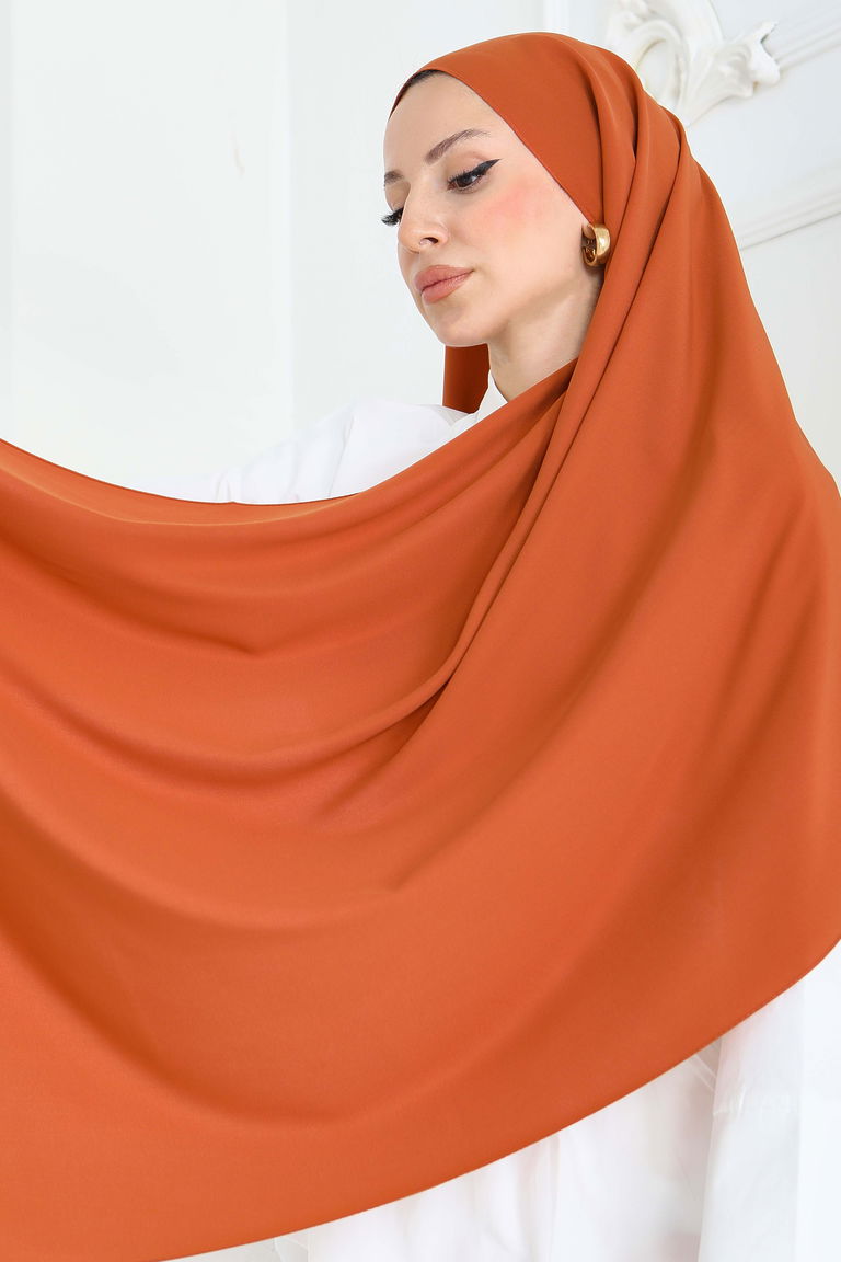 Medine İpliği Şal - 27852-KIREMIT - TOFİSA