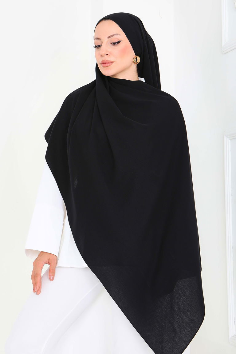 Medine İpliği Şal - 27852-SIYAH - TOFİSA