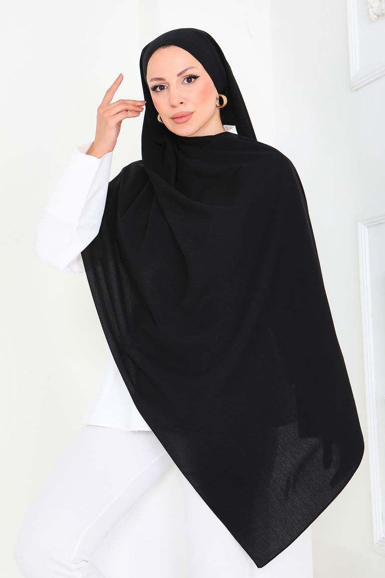 Medine İpliği Şal - 27852-SIYAH - TOFİSA