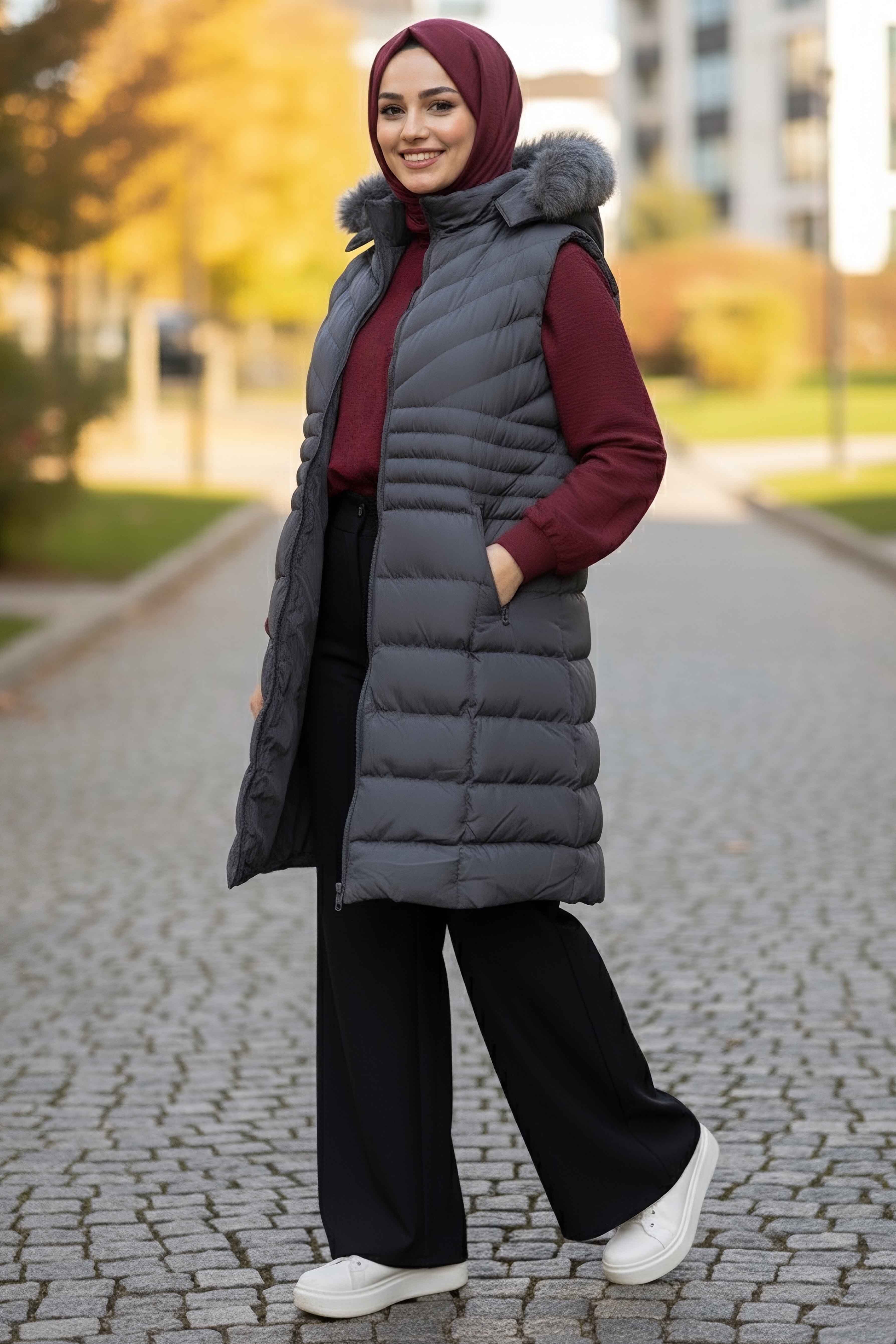 Mikro Şişme Yelek - 28015-ANTRASIT - 3