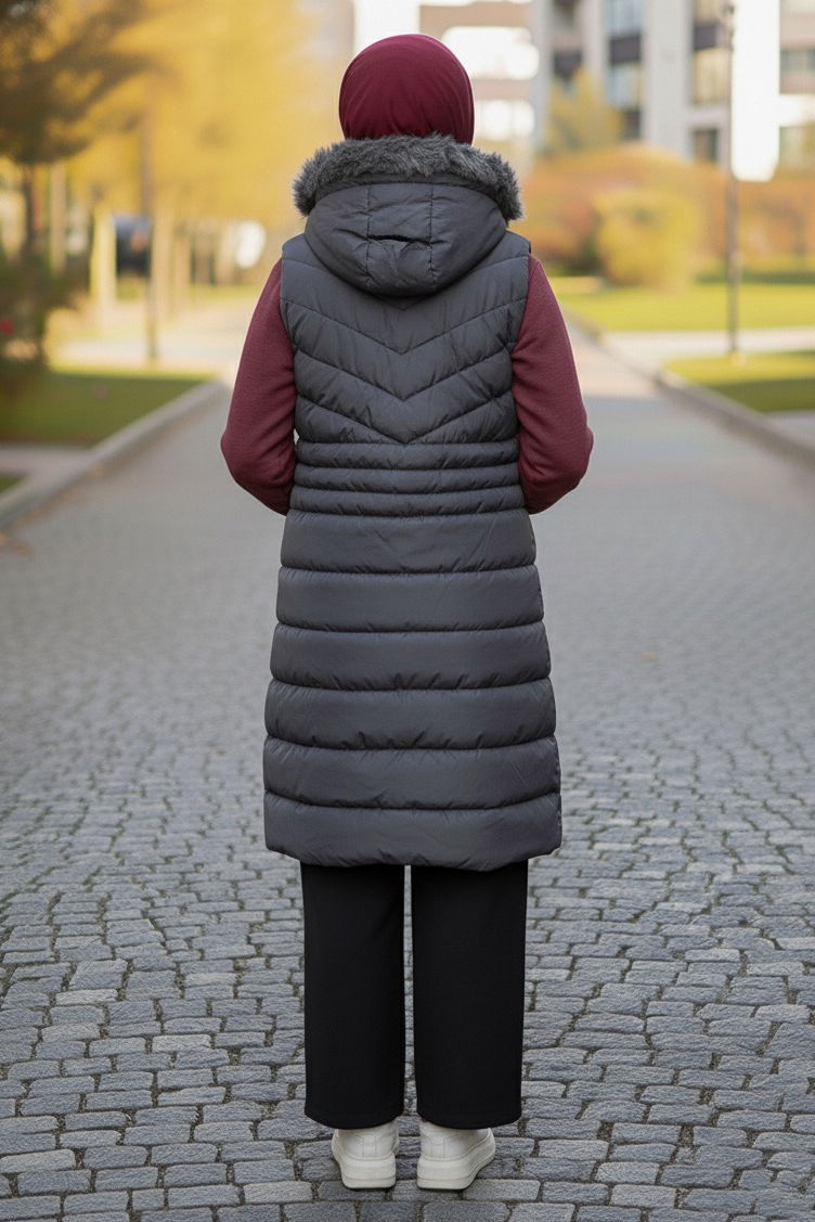 Mikro Şişme Yelek - 28015-ANTRASIT - TOFİSA