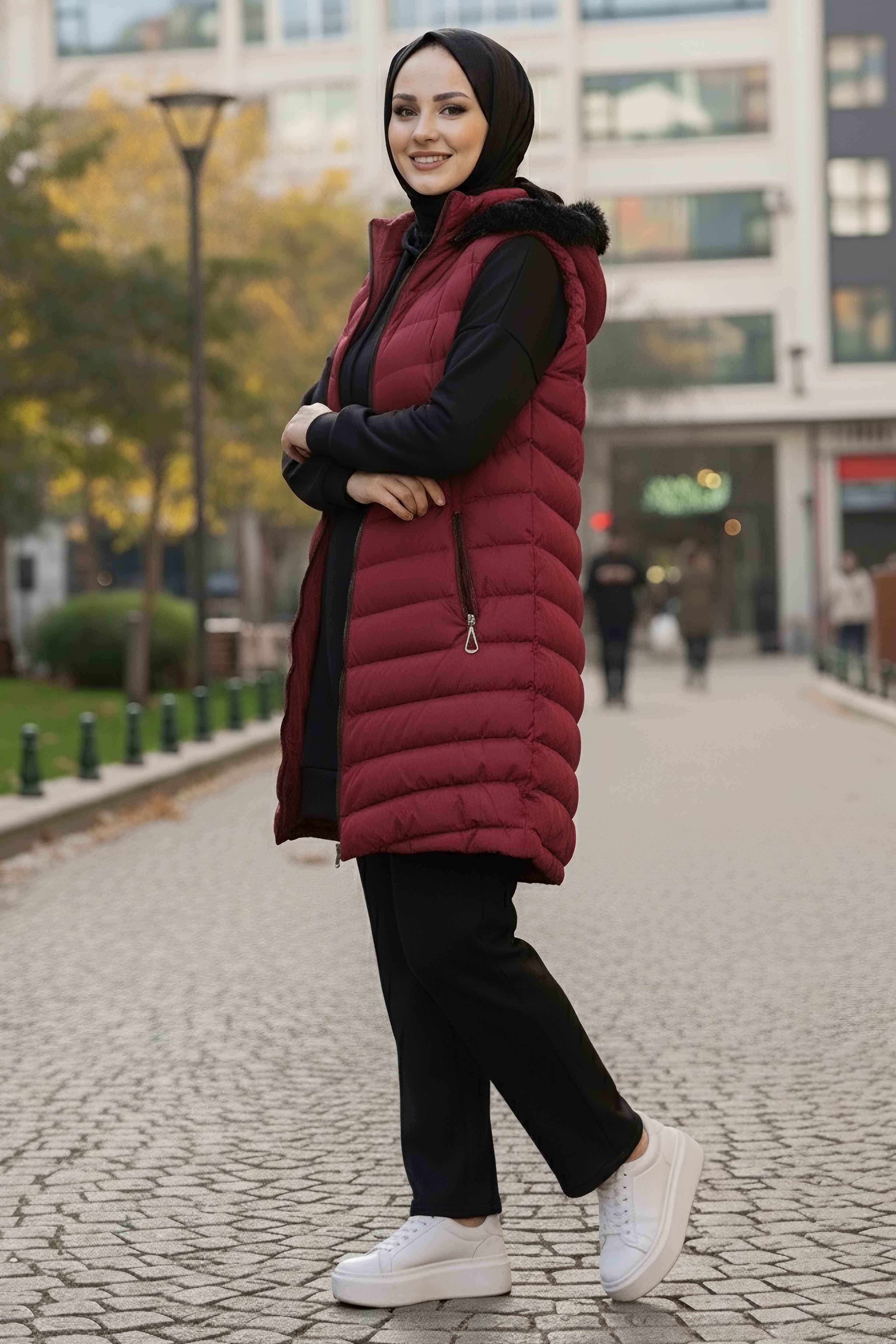 Mikro Şişme Yelek - 28016-BORDO - 3