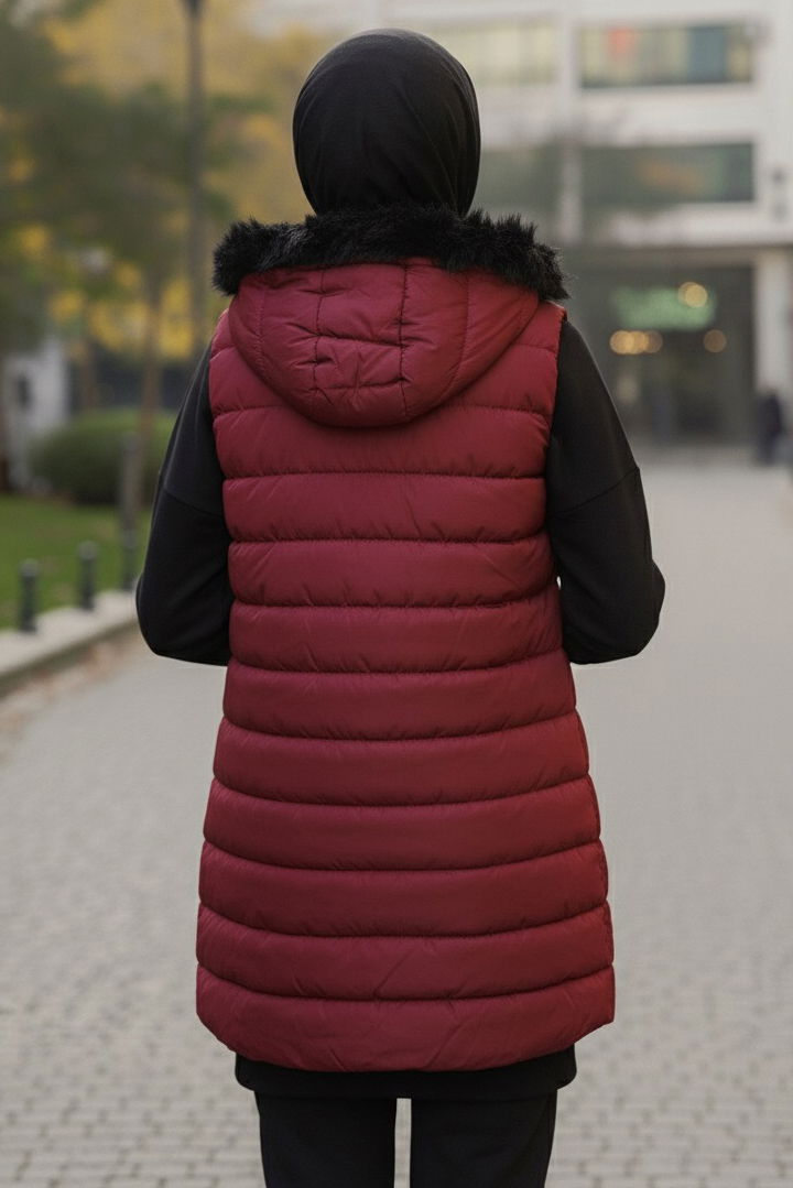 Mikro Şişme Yelek - 28016-BORDO - 5