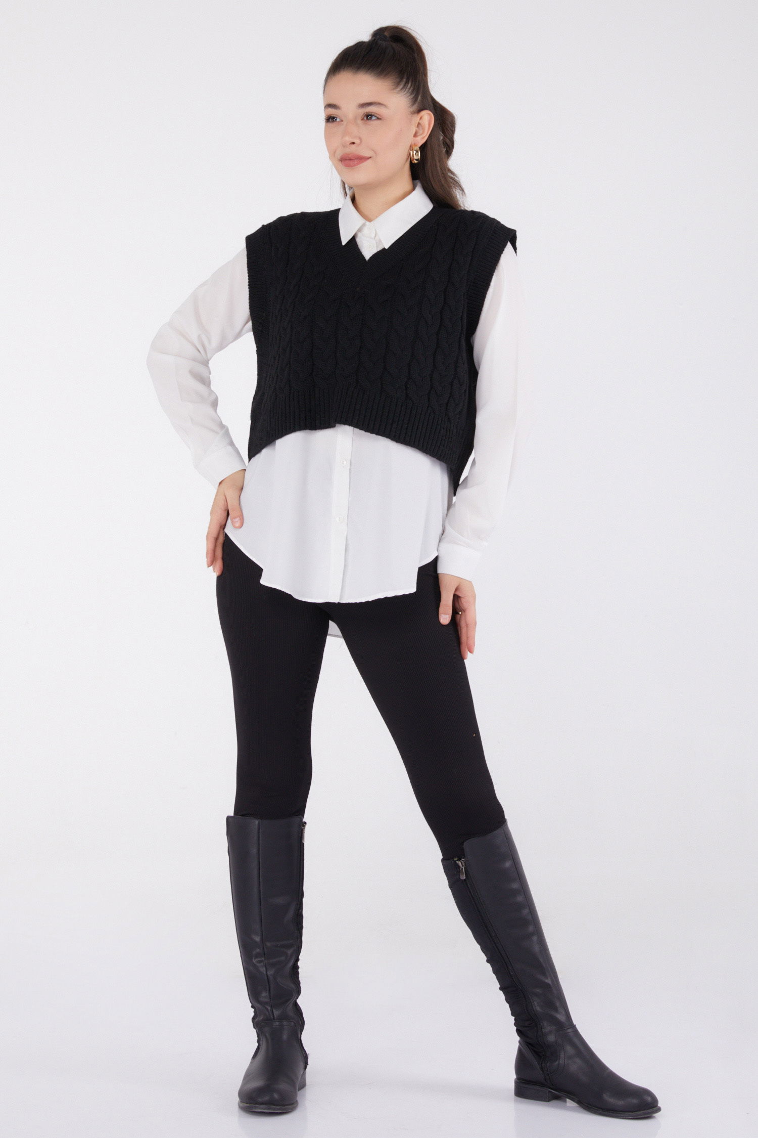 Mini Salaş Triko Süveter - 27646 - 2