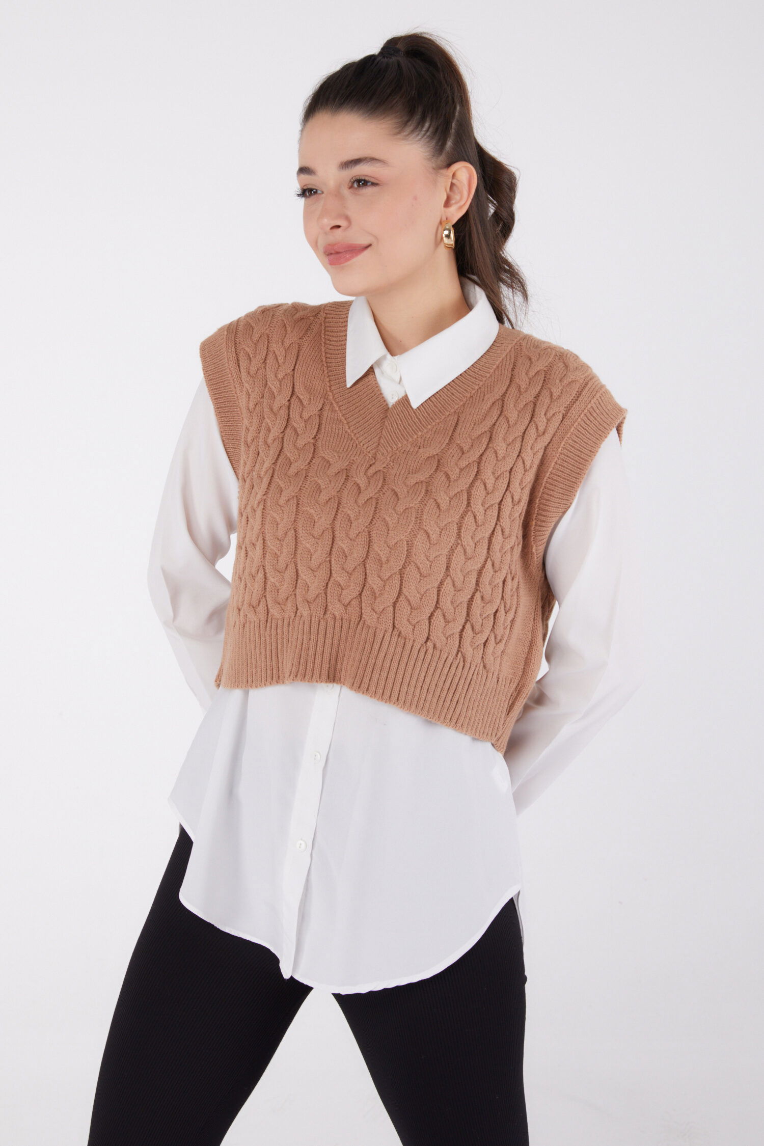 Mini Salaş Triko Süveter - 27646 - 3