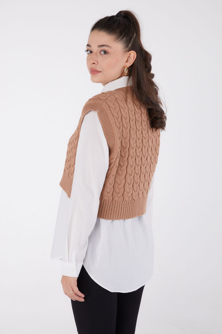 Mini Salaş Triko Süveter - 27646 - TOFİSA