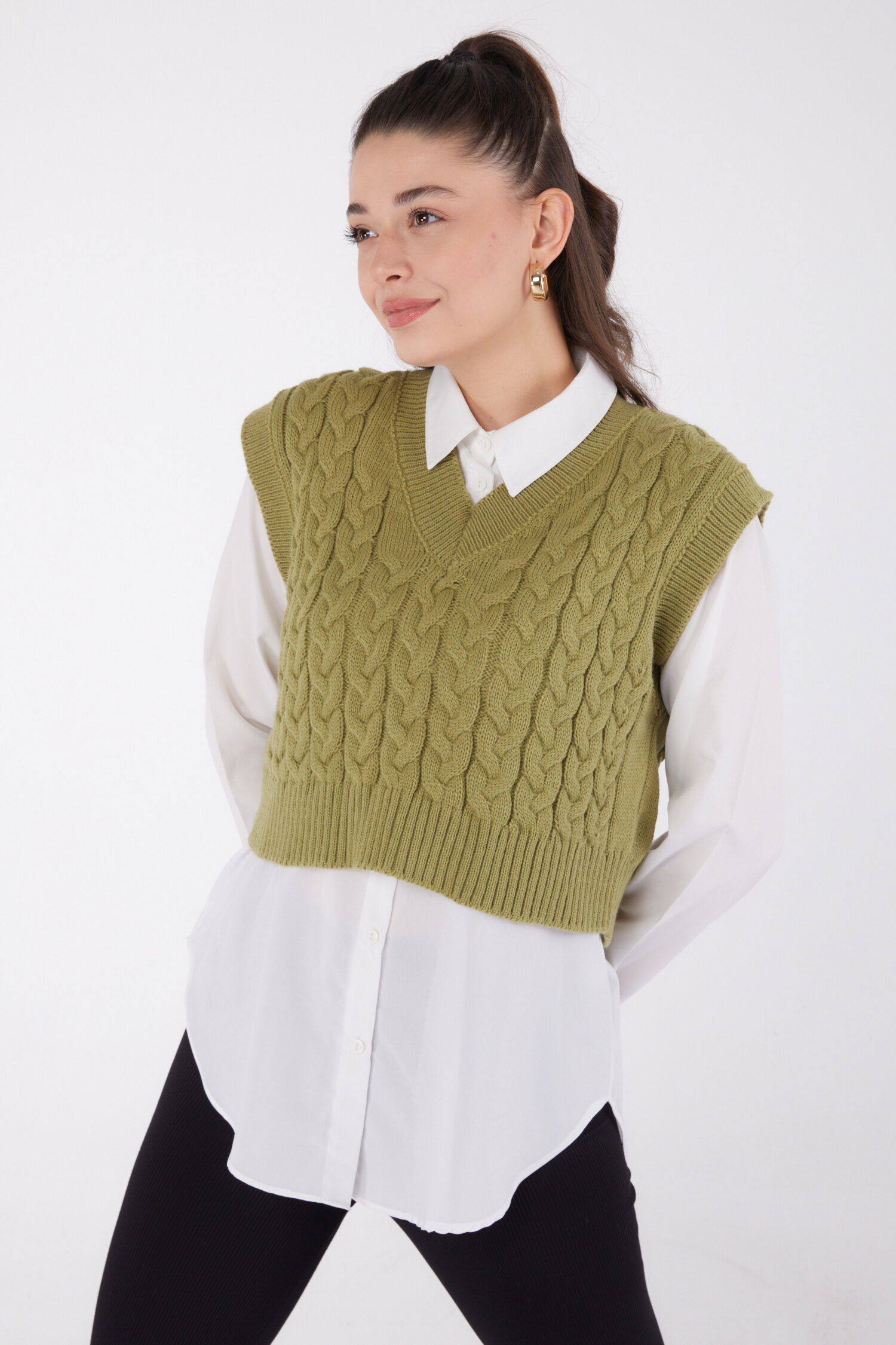 Mini Salaş Triko Süveter - 27646 - 4