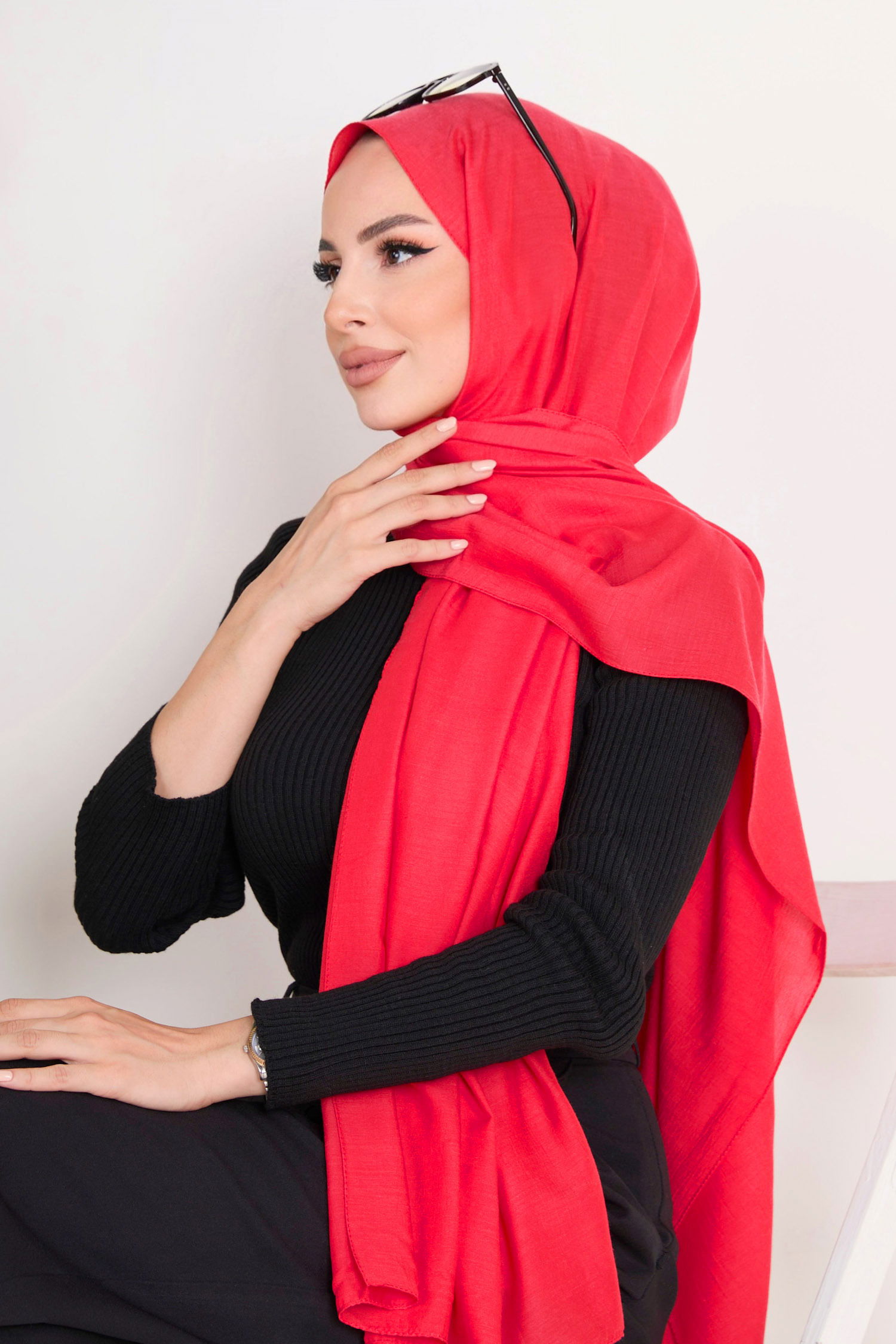 Mio Caz Şal - 23355-KIRMIZI - 14