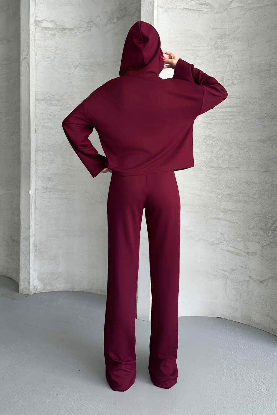 Modal Eşofman Takımı - 27714-BORDO - 4