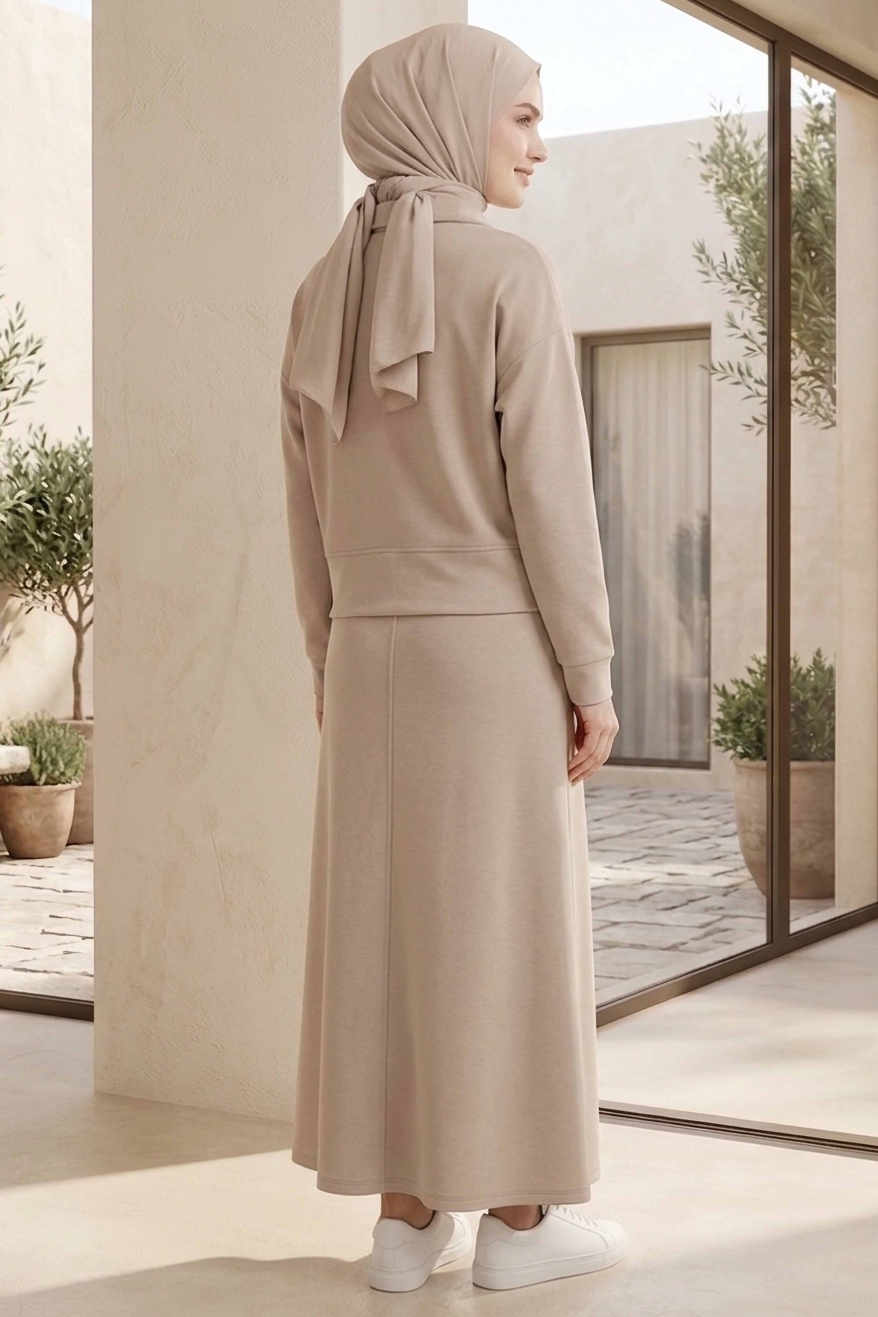 Modal Etekli Takım - 28387-KREM - 4