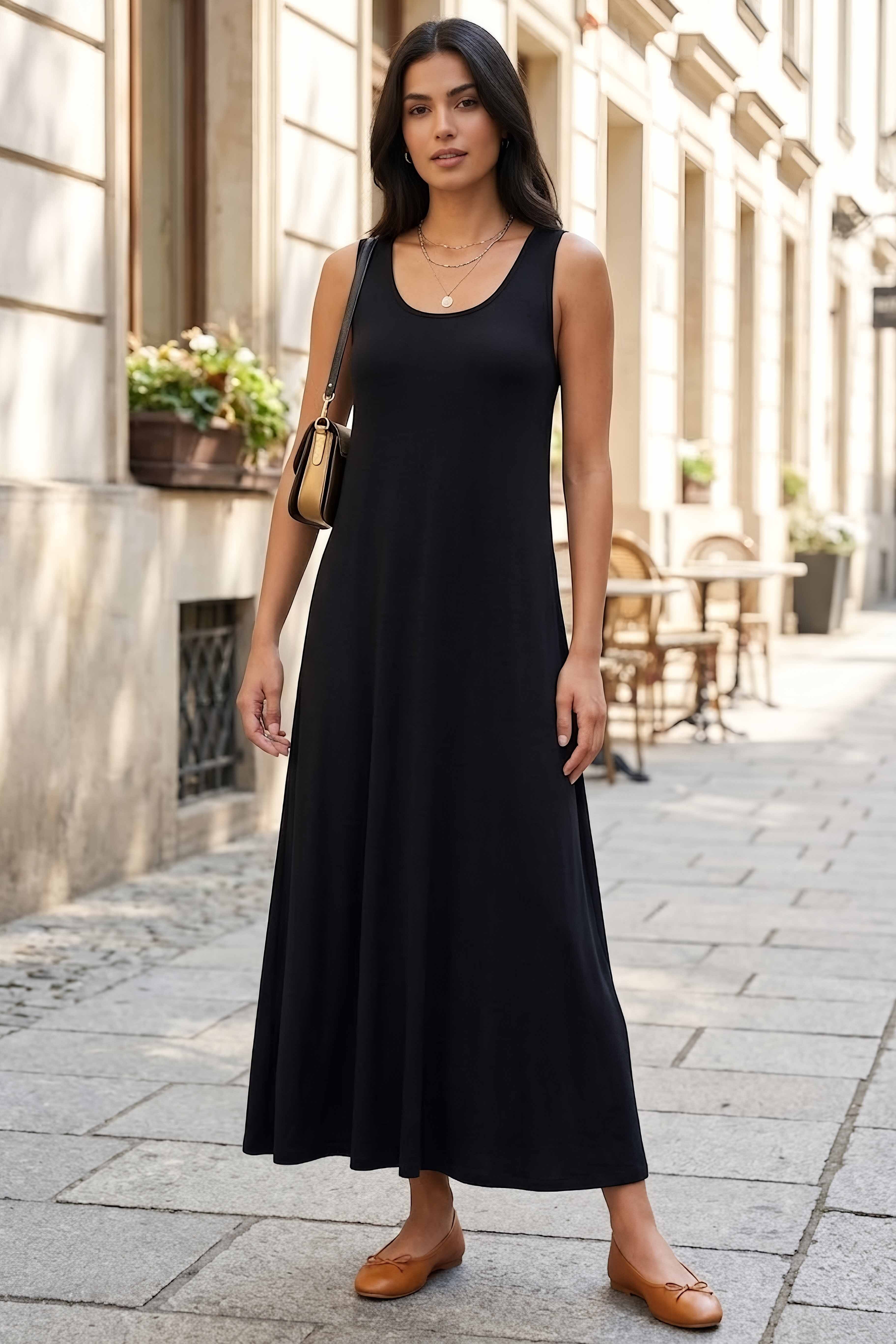 Modal Jile Elbise Siyah - 28877-SIYAH - 1