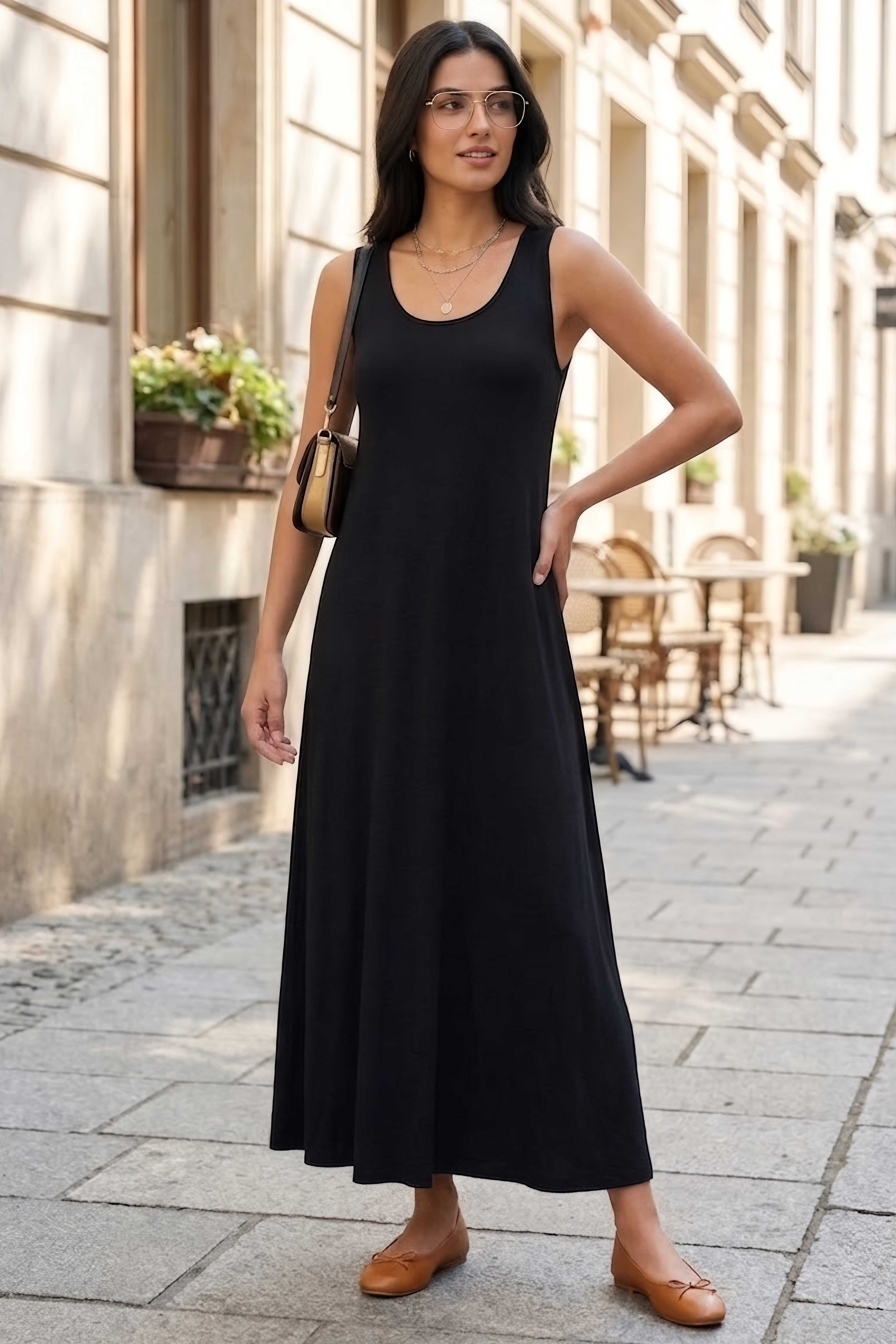 Modal Jile Elbise Siyah - 28877-SIYAH - 2