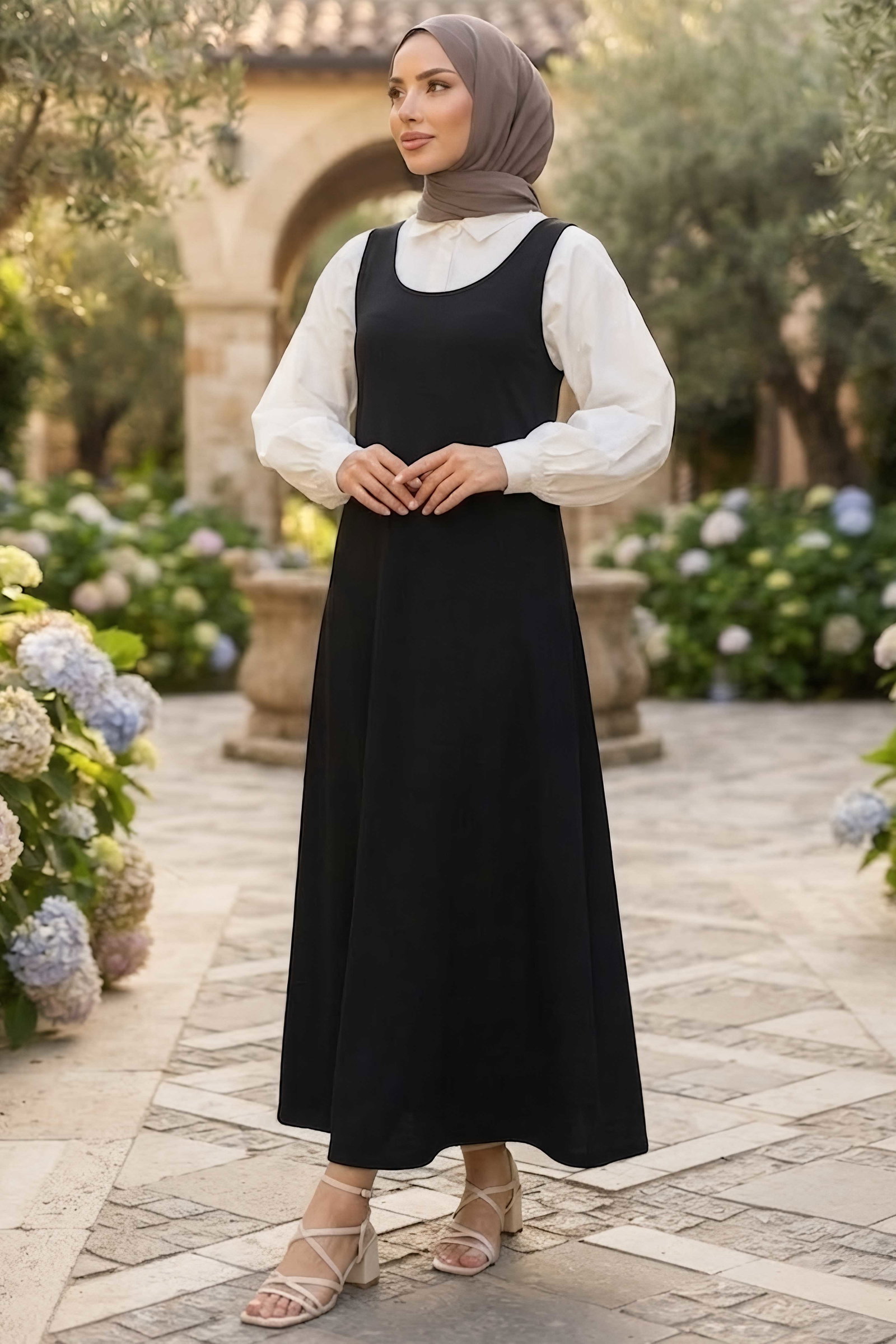Modal Jile Elbise Siyah - 28877-SIYAH - 2