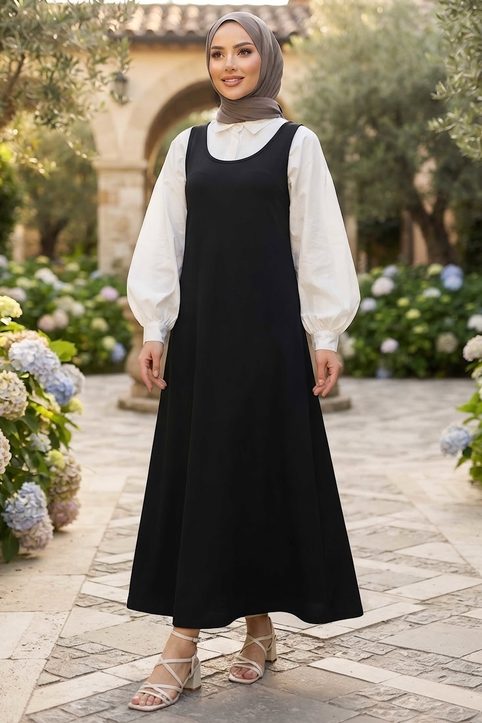 Modal Jile Elbise Siyah - 28877-SIYAH - 1