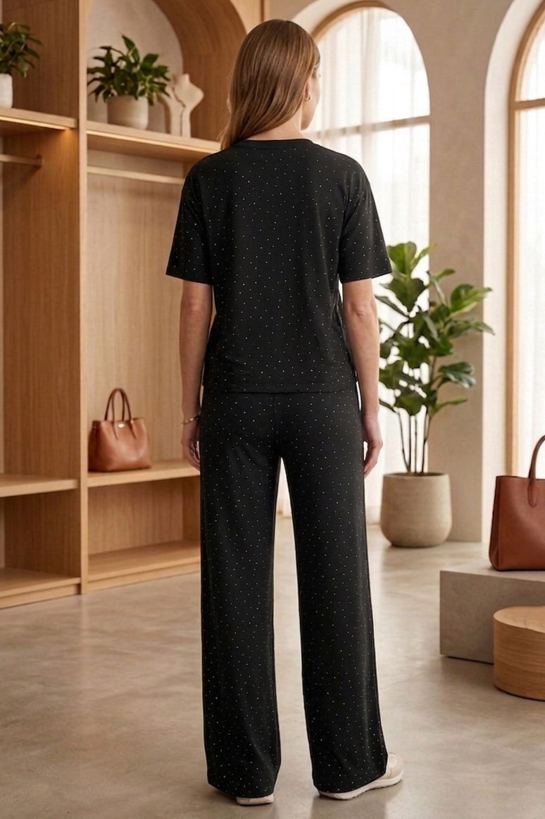 Modal Taşlı İkili Takım - 28414-SIYAH - 4