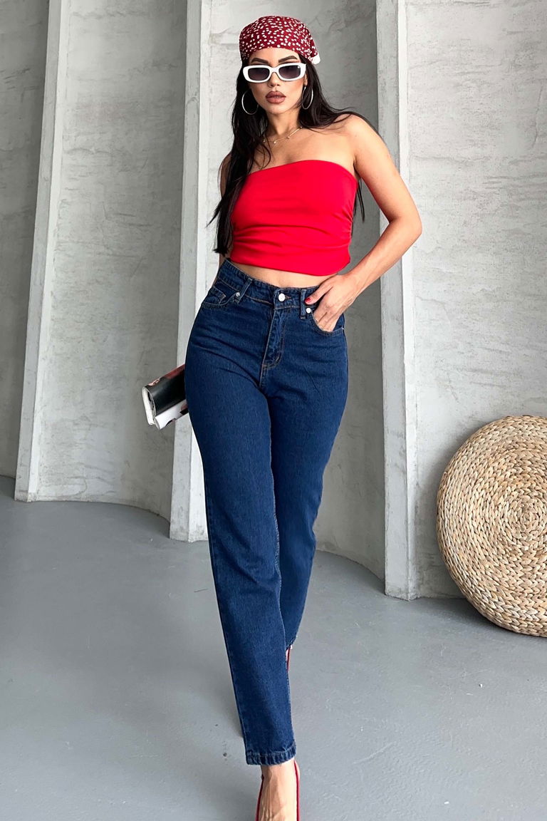 Mom Fit Kot Pantolon - 27301 - TOFİSA