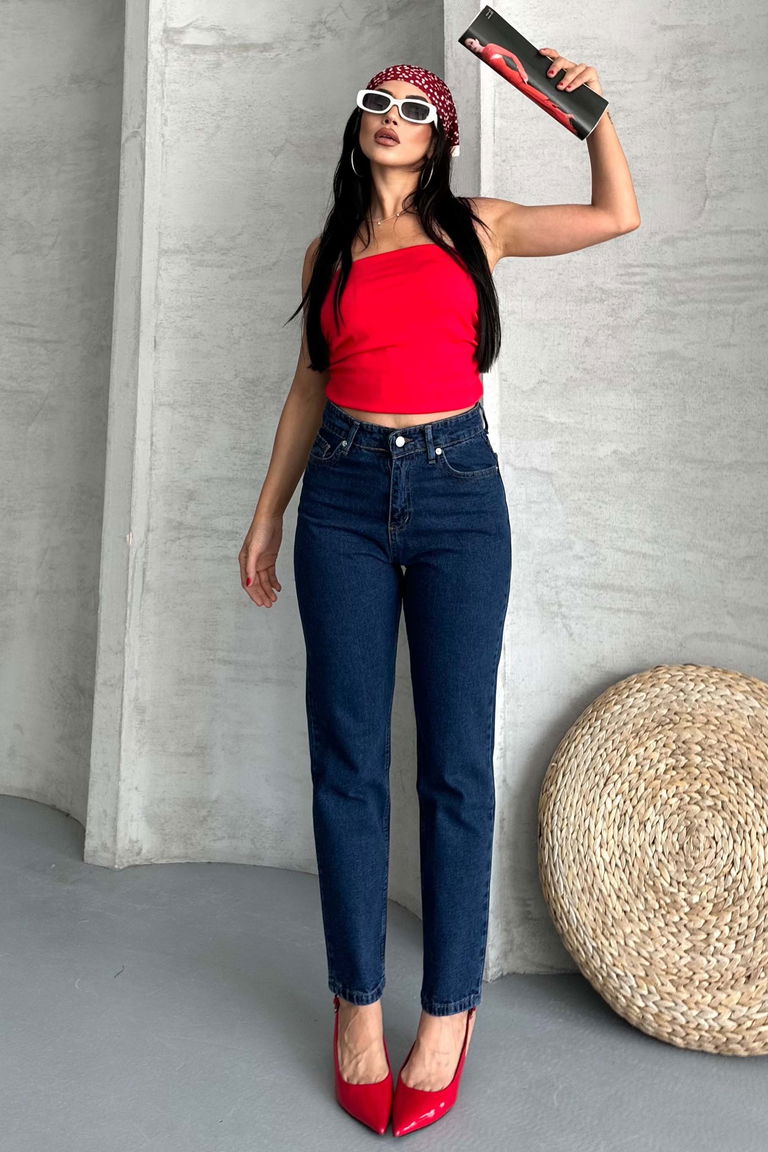 Mom Fit Kot Pantolon - 27301 - TOFİSA