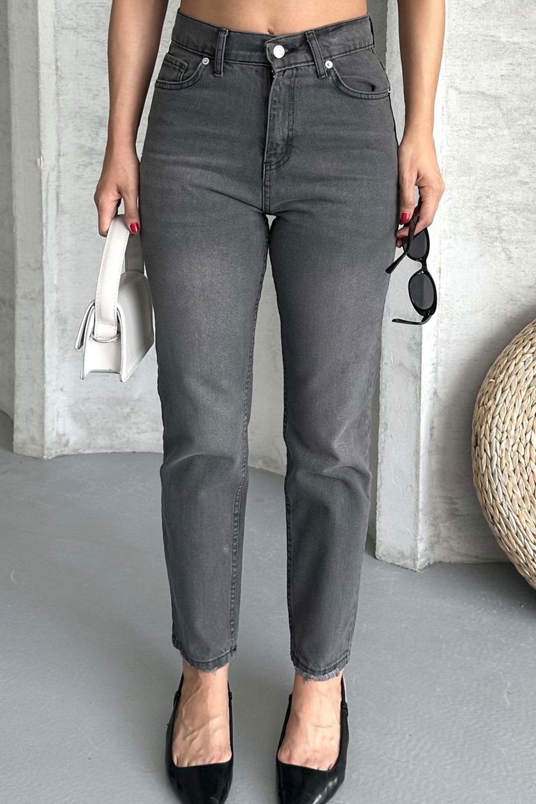 Mom Kot Pantolon Füme - 27302 - TOFİSA
