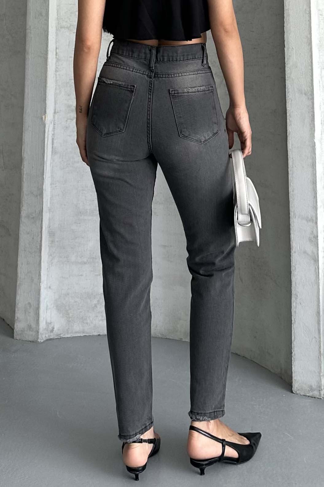 Mom Kot Pantolon Füme - 27302 - 6