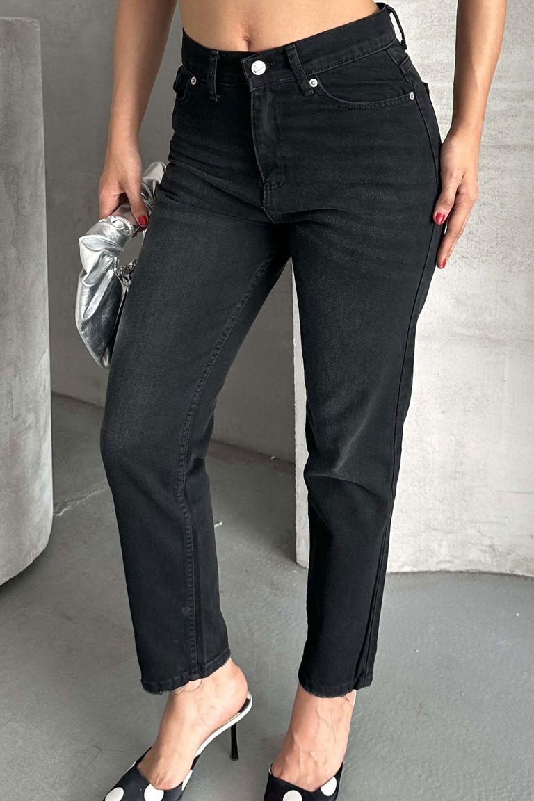 Mom Kot Pantolon Siyah - 27302 - TOFİSA