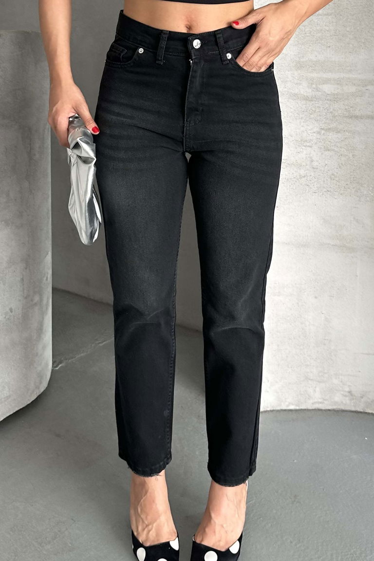 Mom Kot Pantolon Siyah - 27302 - TOFİSA