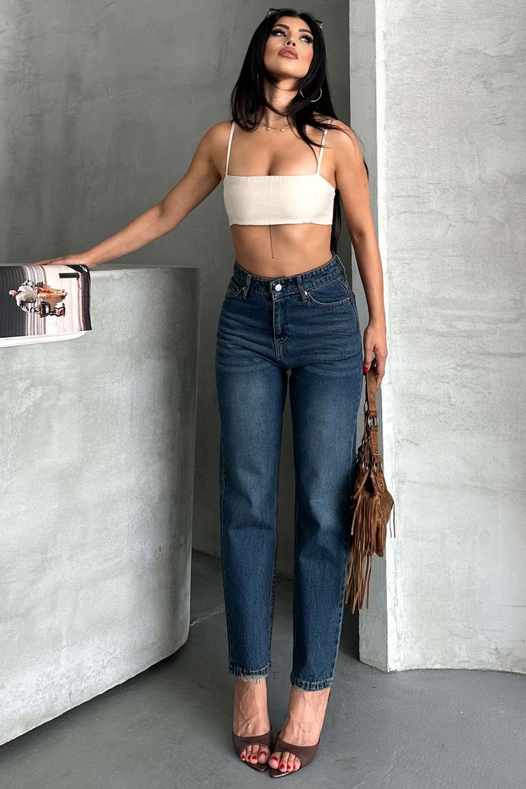 Mom Kot Pantolon Tint-kahve - 27302 - TOFİSA