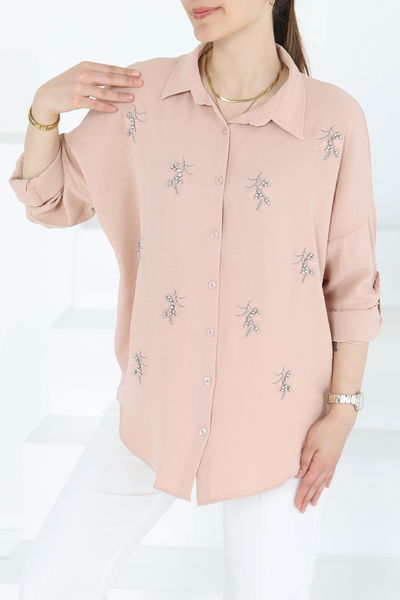 Nakışlı İncili Gömlek - 27244 