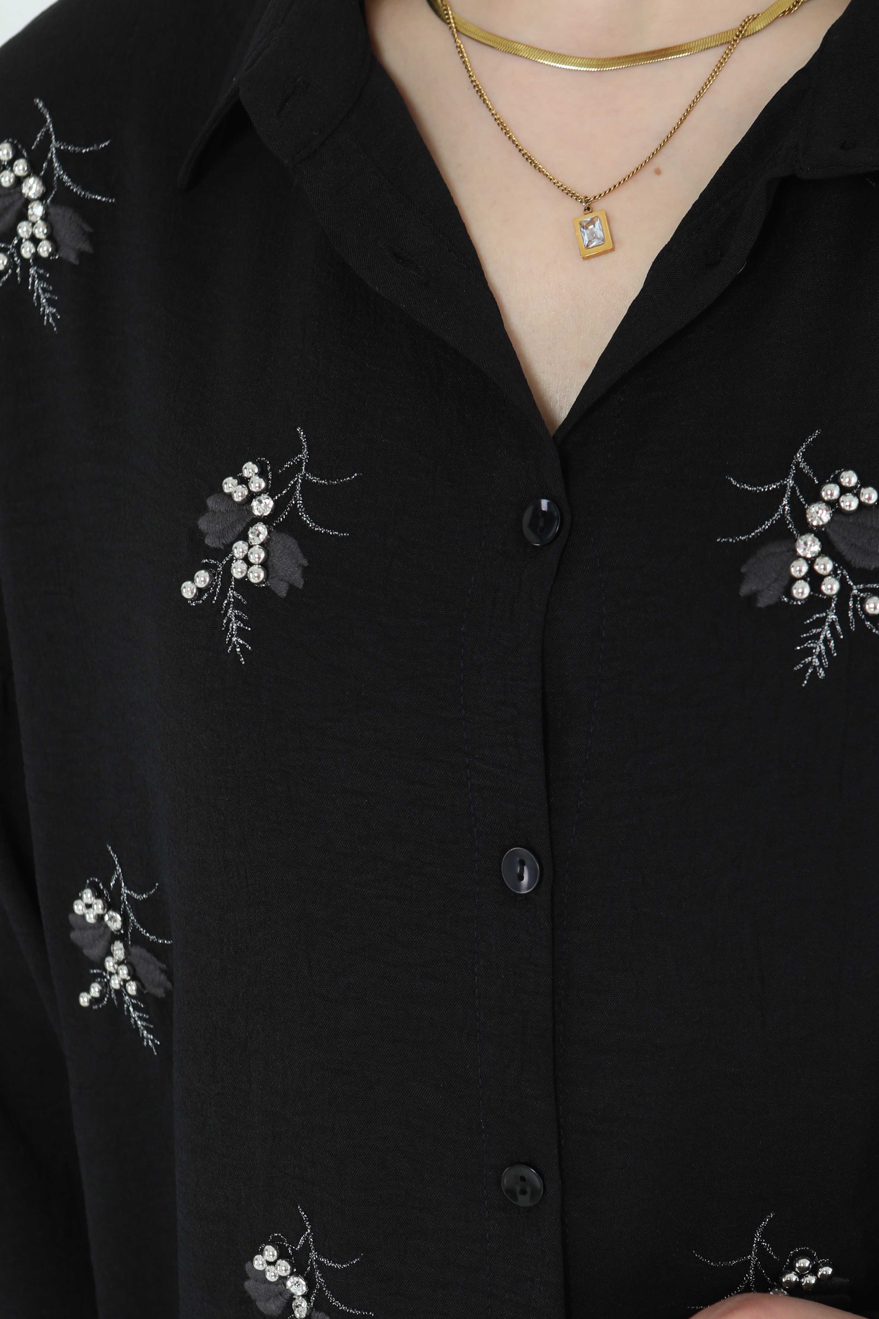 Nakışlı İncili Gömlek - 27244 - 6